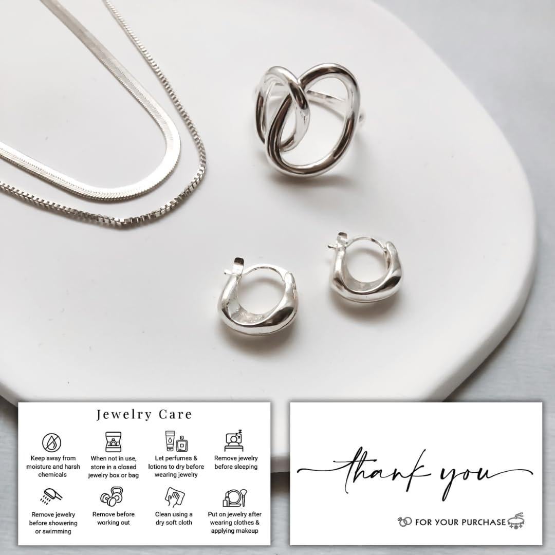 Tarjetas de Cuidado de Joyería LEES A.M. - Paquete de 50