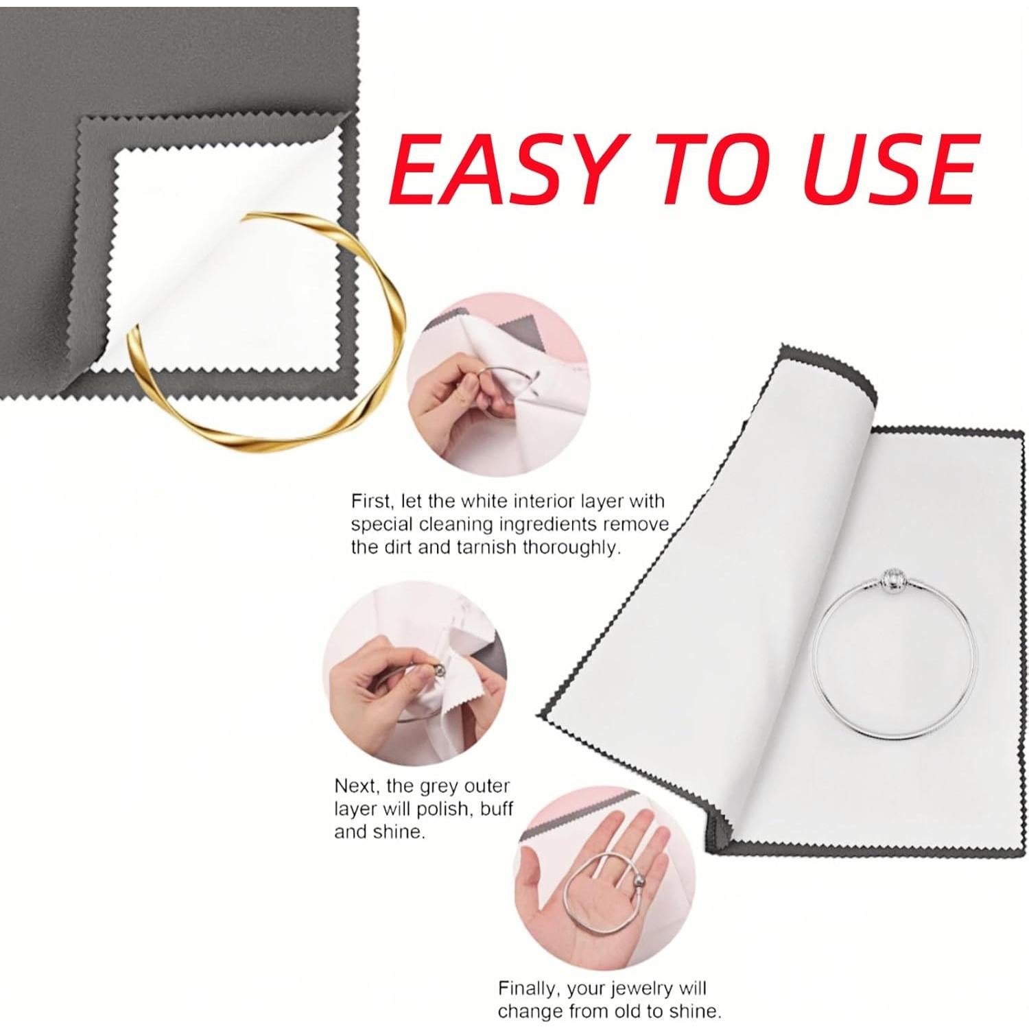 Paño de Pulido YVYAVGE 25x32 cm para Joyería y Metales Finos