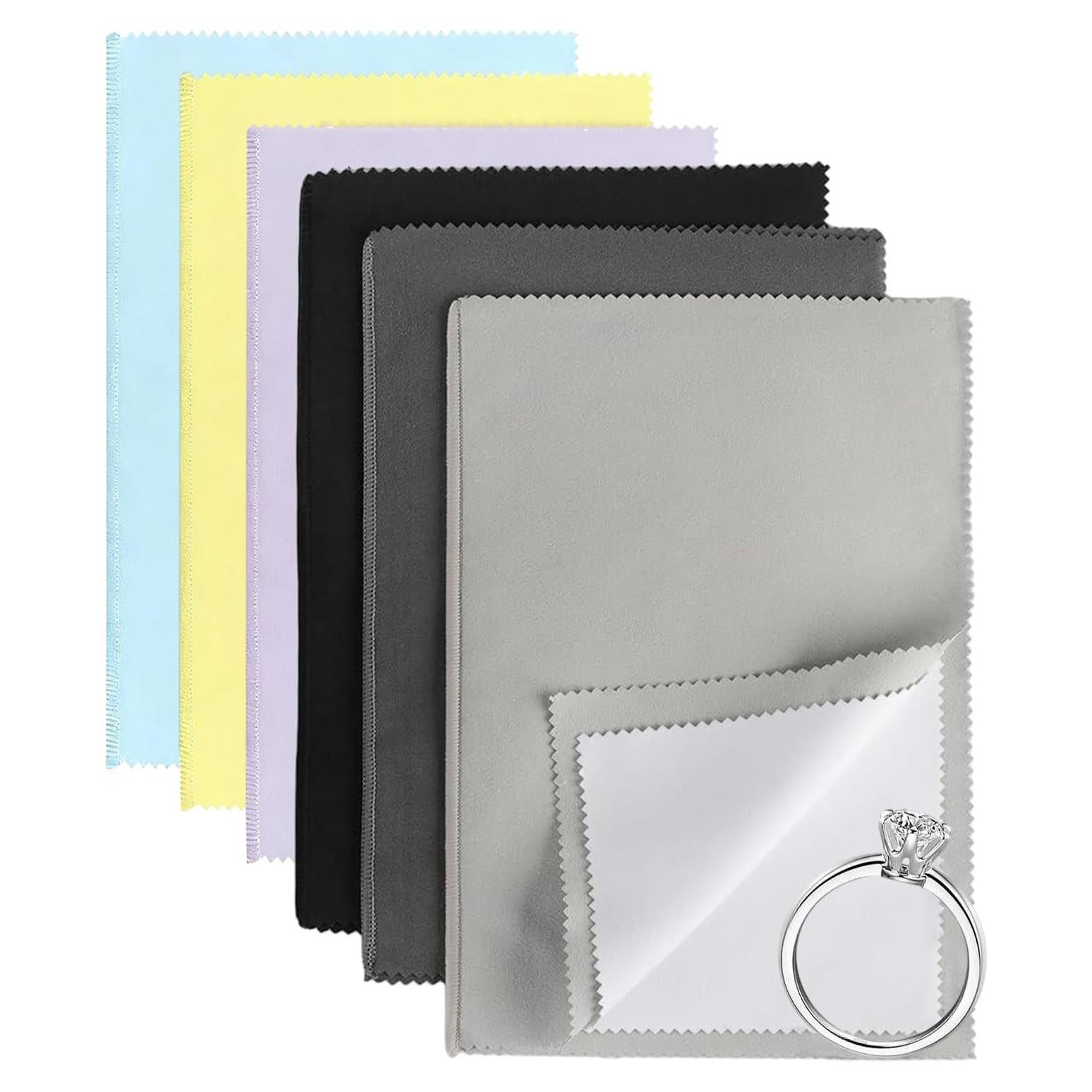 Paño de limpieza de joyas BADAO 6 piezas 15x19 cm