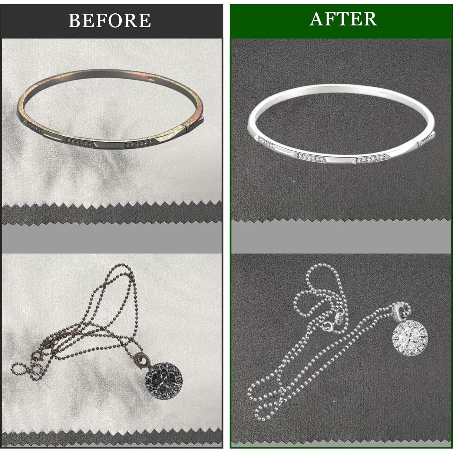 Paño de limpieza de joyas BADAO 6 piezas 15x19 cm