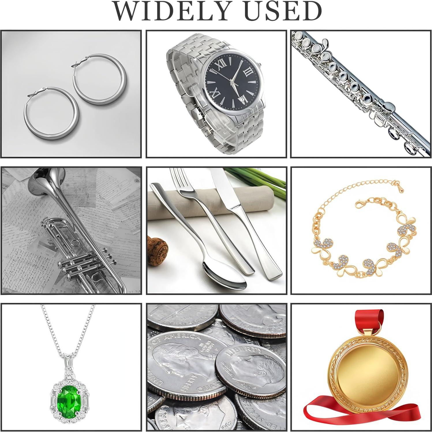 Paño de limpieza de joyas BADAO 6 piezas 15x19 cm