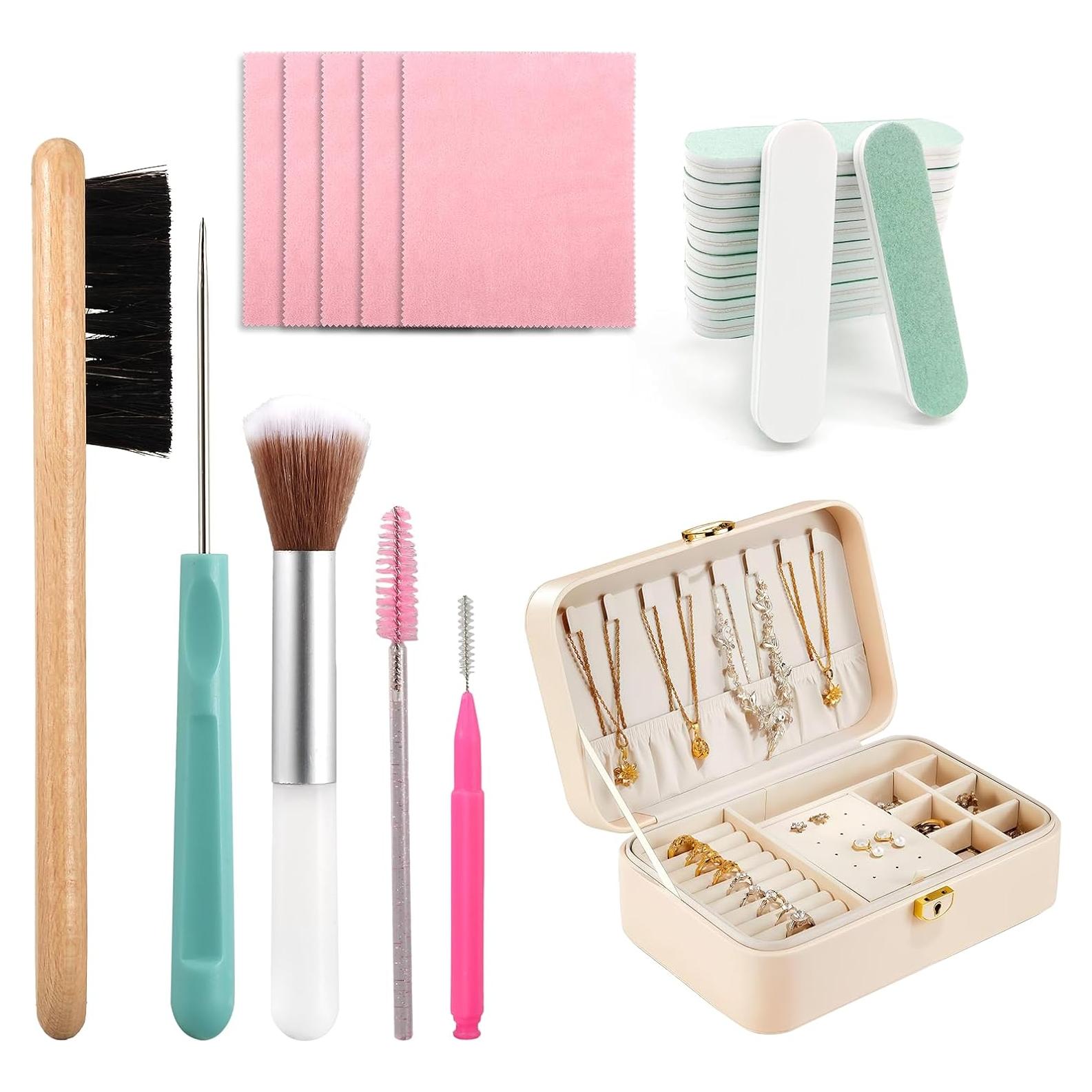 Kit de Limpieza de Joyería 24 Pcs - LSAGFTBT - Paños y Cepillos