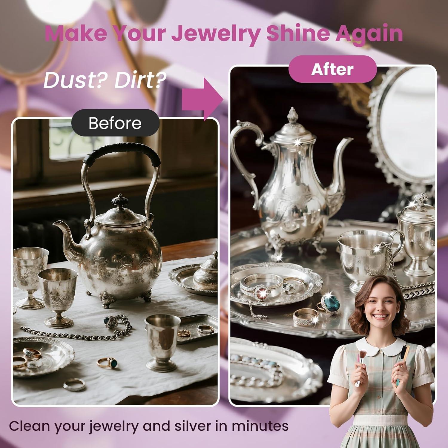 Kit de Limpieza de Joyería 24 Pcs - LSAGFTBT - Paños y Cepillos