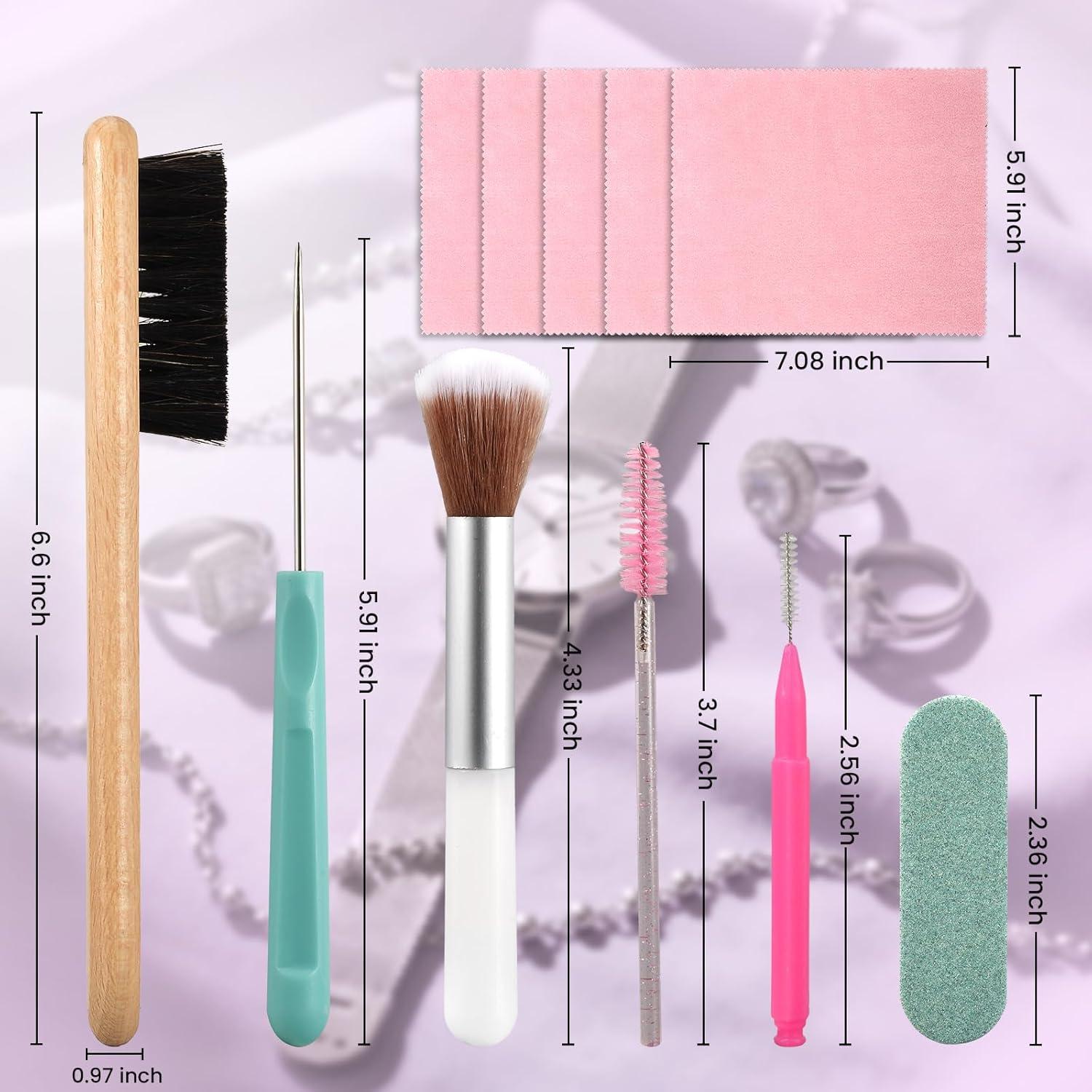 Kit de Limpieza de Joyería 24 Pcs - LSAGFTBT - Paños y Cepillos