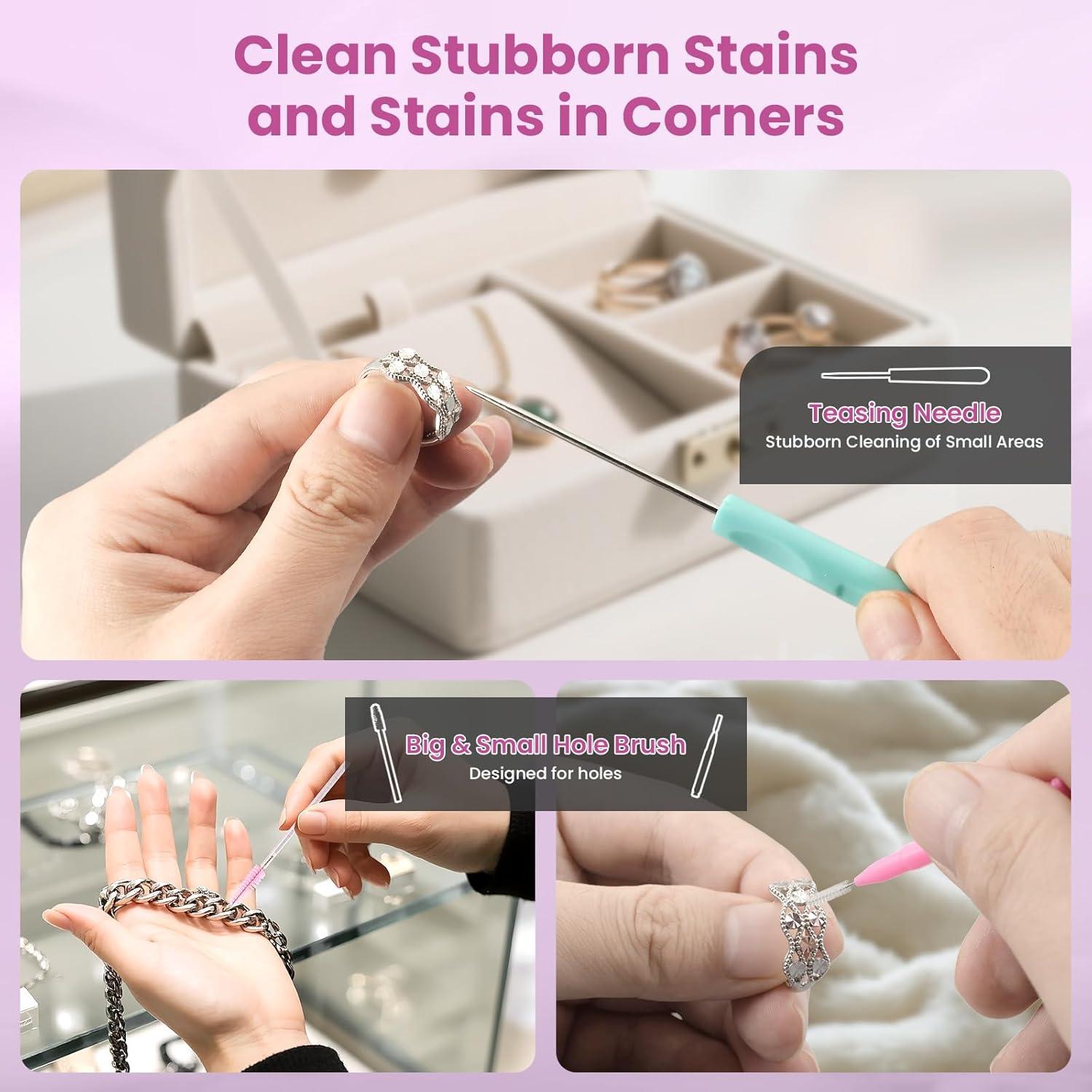 Kit de Limpieza de Joyería 24 Pcs - LSAGFTBT - Paños y Cepillos