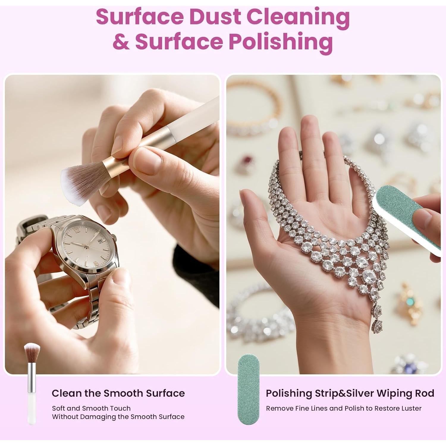 Kit de Limpieza de Joyería 24 Pcs - LSAGFTBT - Paños y Cepillos