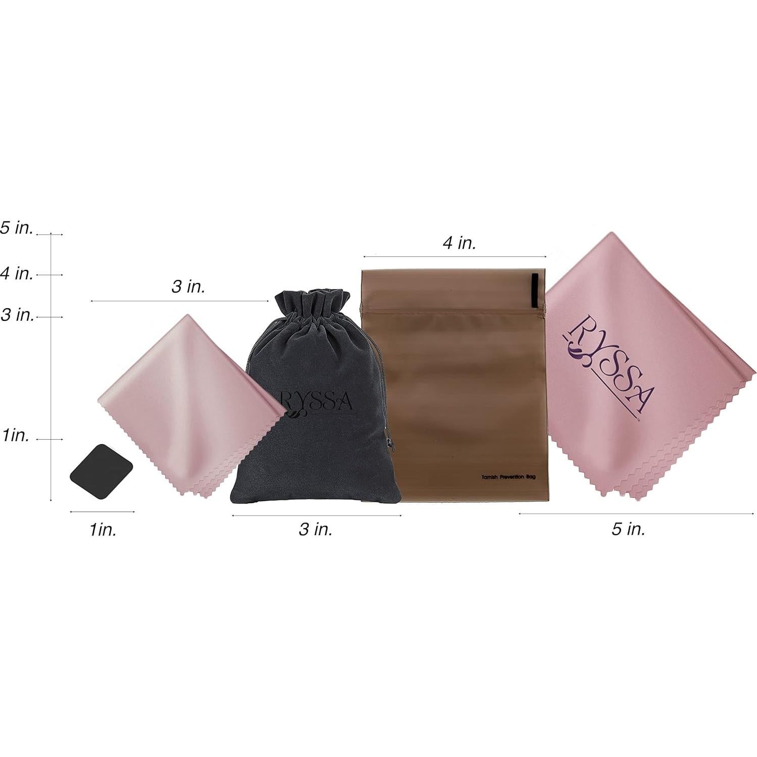 Paquete de Almacenamiento de Joyas Rollander - 10 Bolsas y 50 Tiras Anti Deslustre