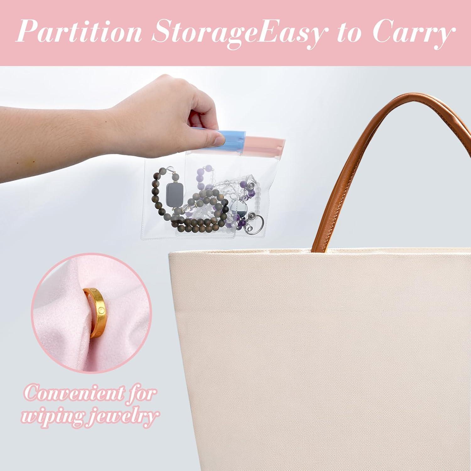 BATHRINS 40 PCS Bolsas de Joyería de Viaje Transparente