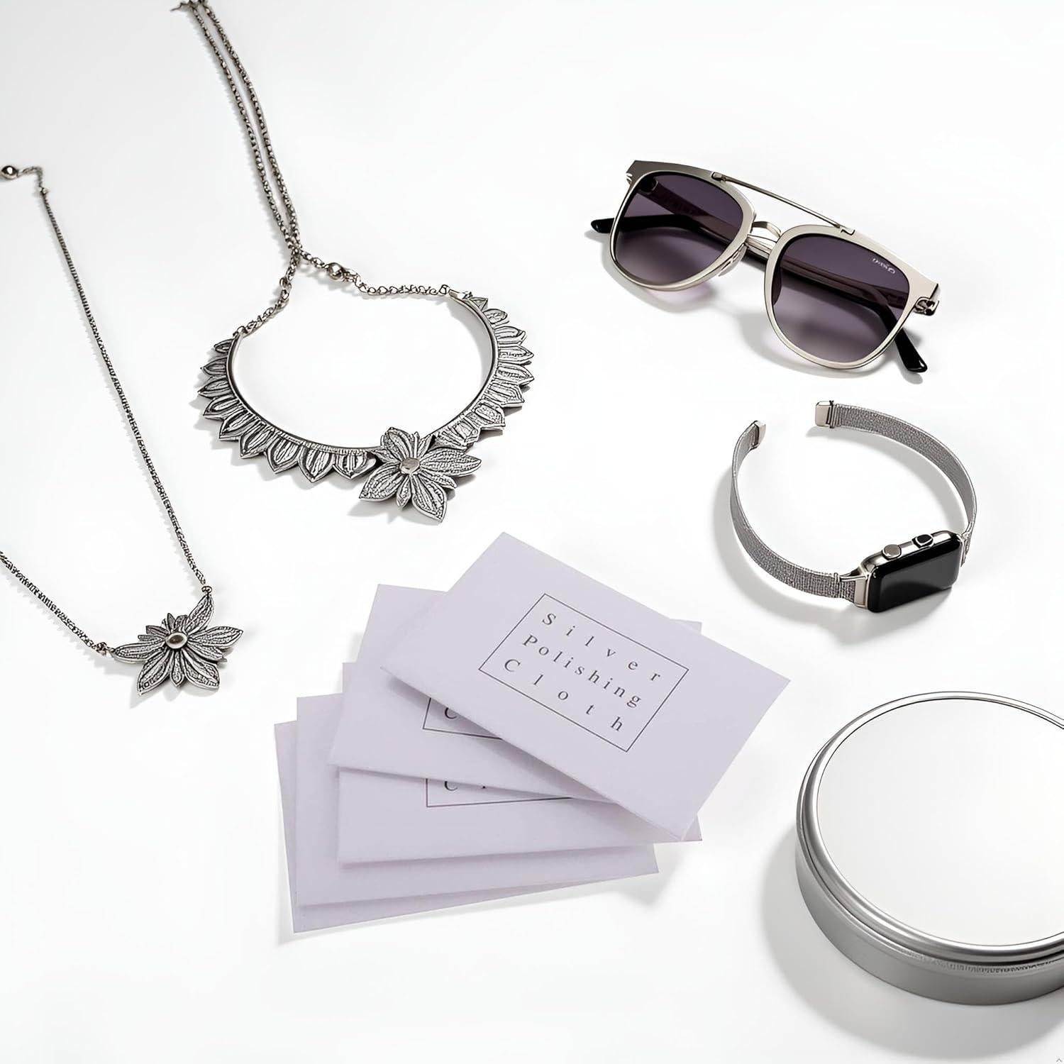 Juego de 5 Paños de Pulido Antioxidante para Joyería YuanHolumid