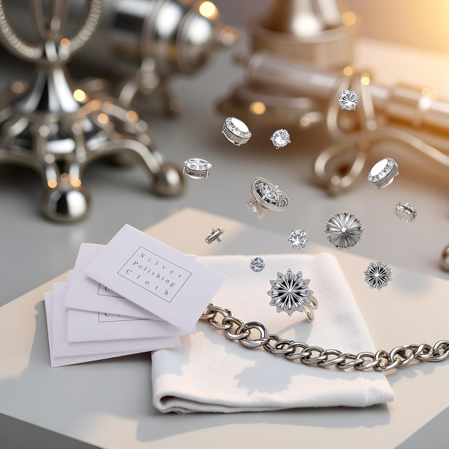 Juego de 5 Paños de Pulido Antioxidante para Joyería YuanHolumid