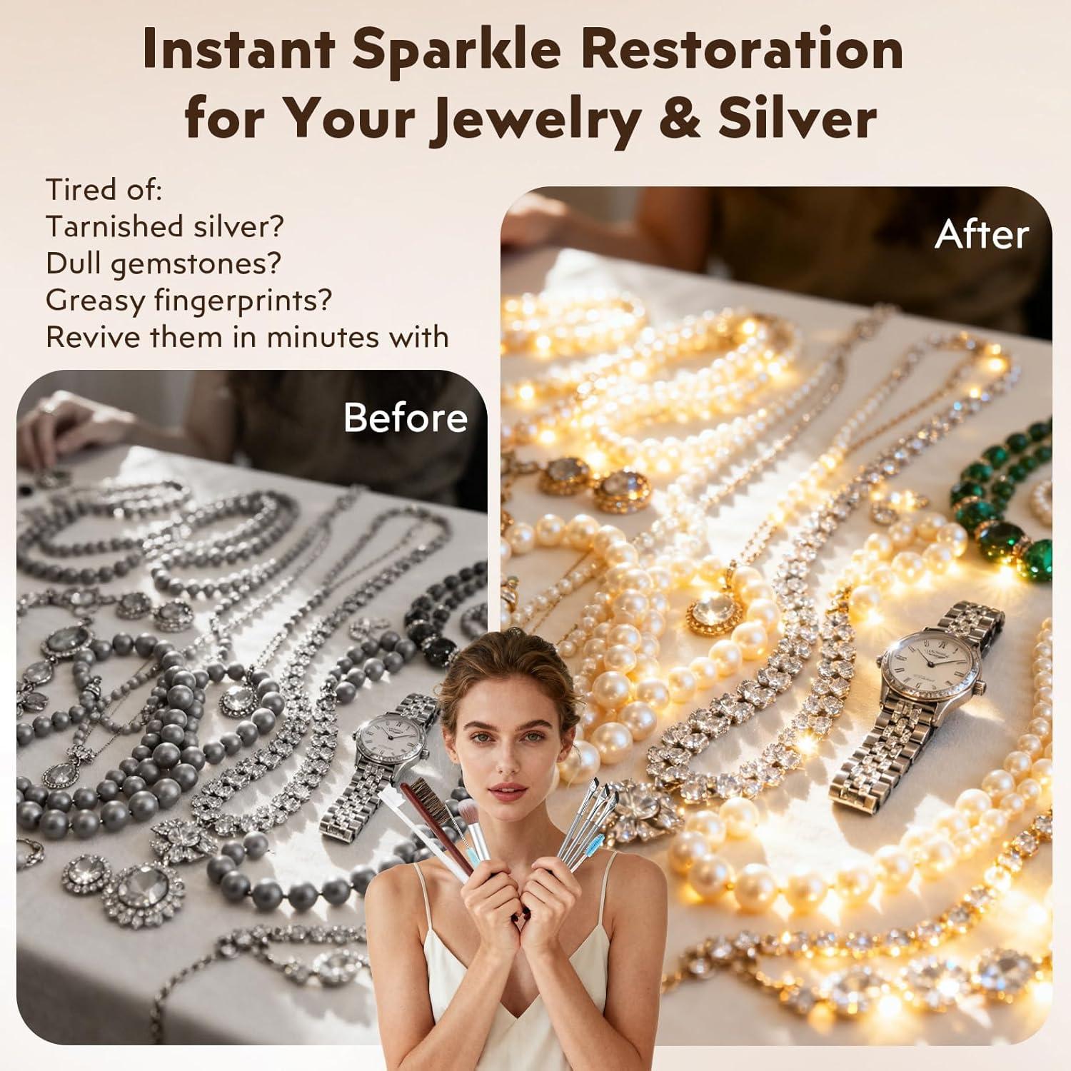 Kit de Limpieza de Joyería 19 Piezas XPMBF - Cepillos y Paños