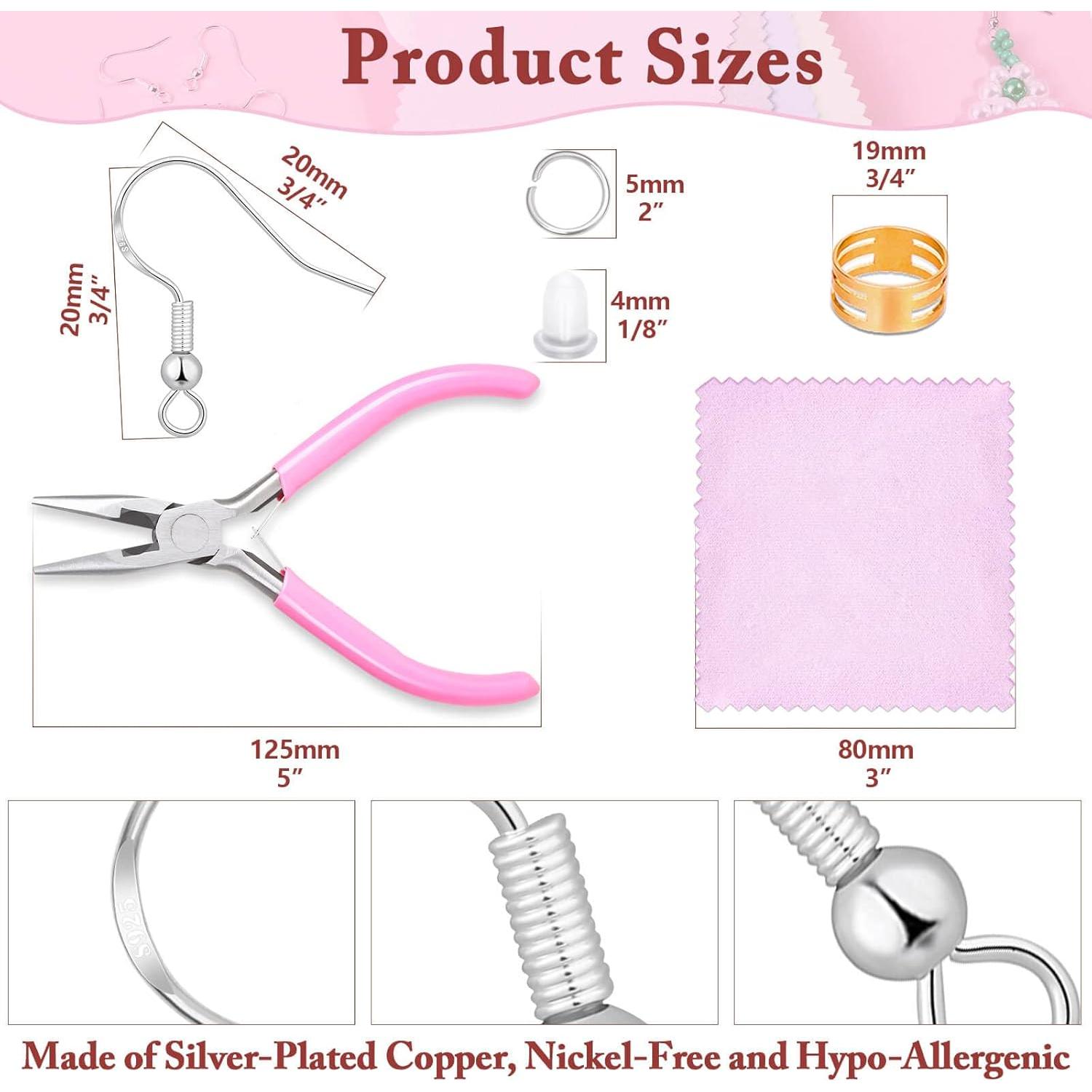 Kit de Fabricación de Pendientes Acejoz 120 Piezas Hipoalergénico