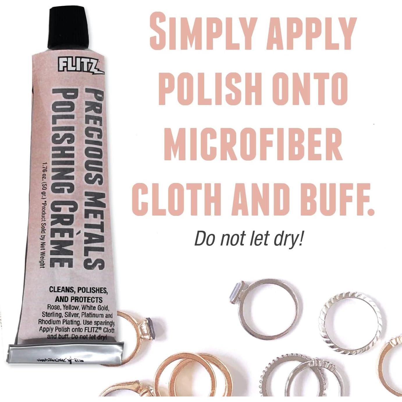 Crema Pulidora de Metales Preciosos Flitz 50g - Limpiador de Joyas