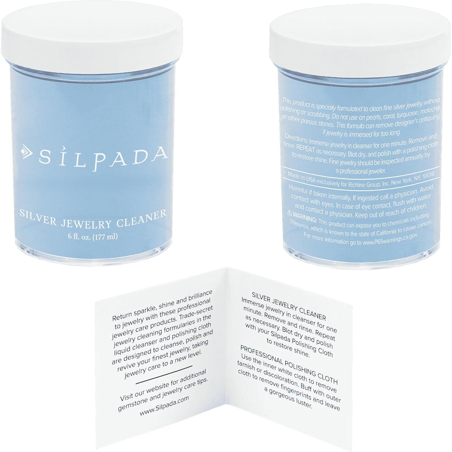 Kit de Limpieza de Joyas de Plata Silpada 180ml Aroma Gardenia