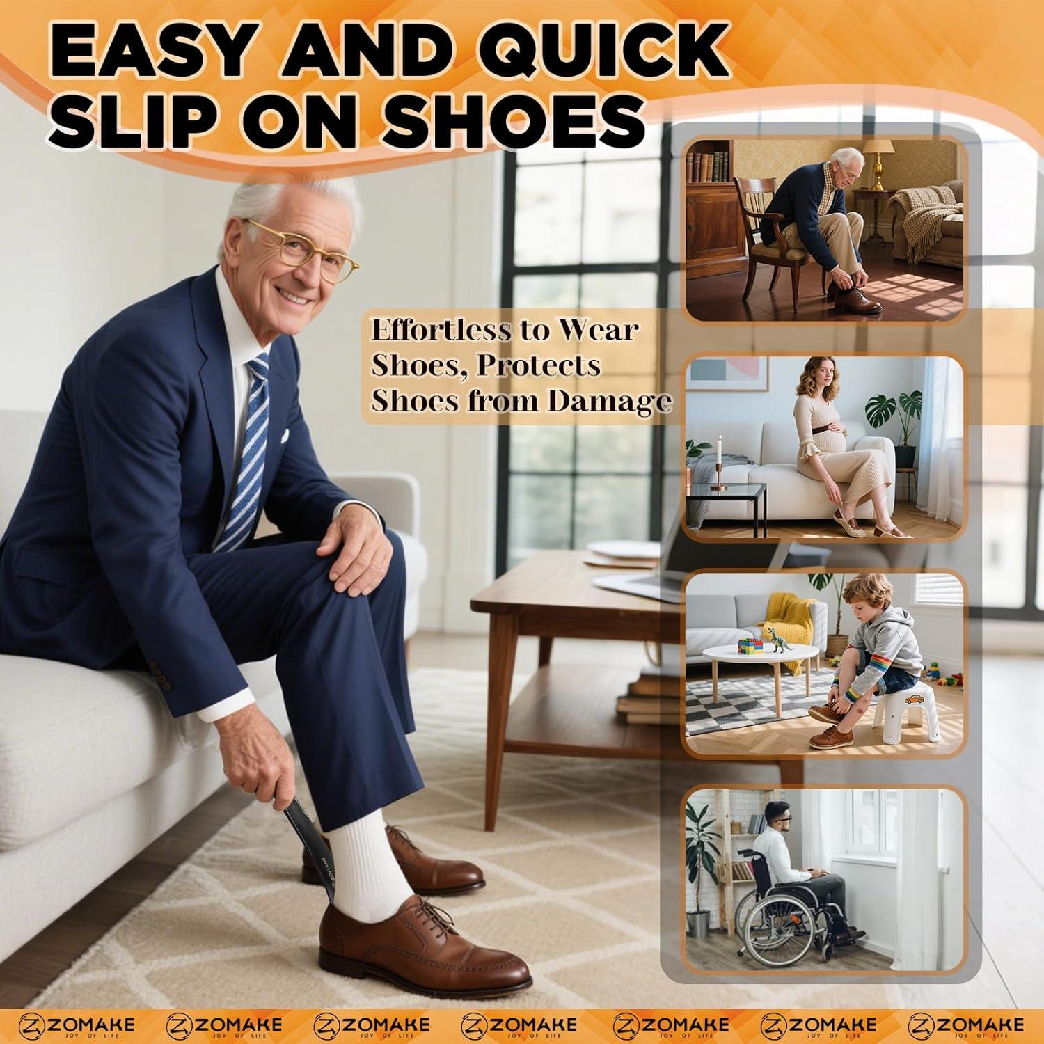 Cuerno de Zapato Largo ZOMAKE 40.64 cm para Personas Mayores