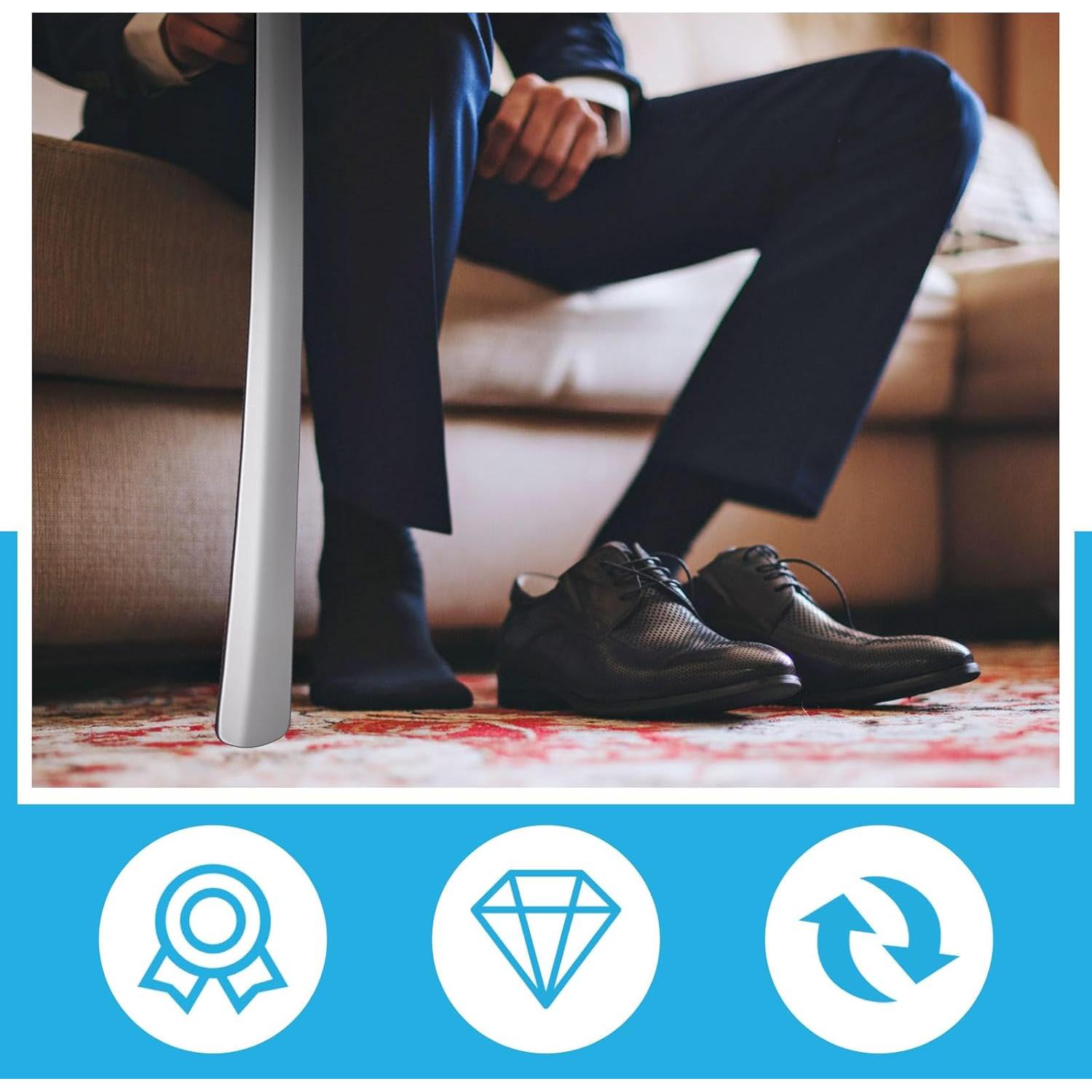 Cuchara para Calzar Geelin 80 cm Acero Inoxidable 2 Pcs