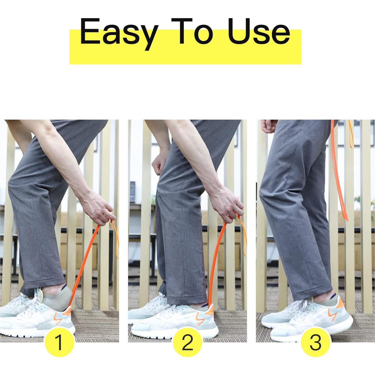 Cuerno de Zapato Mango Largo Plástico 43 cm Unisex Naranja