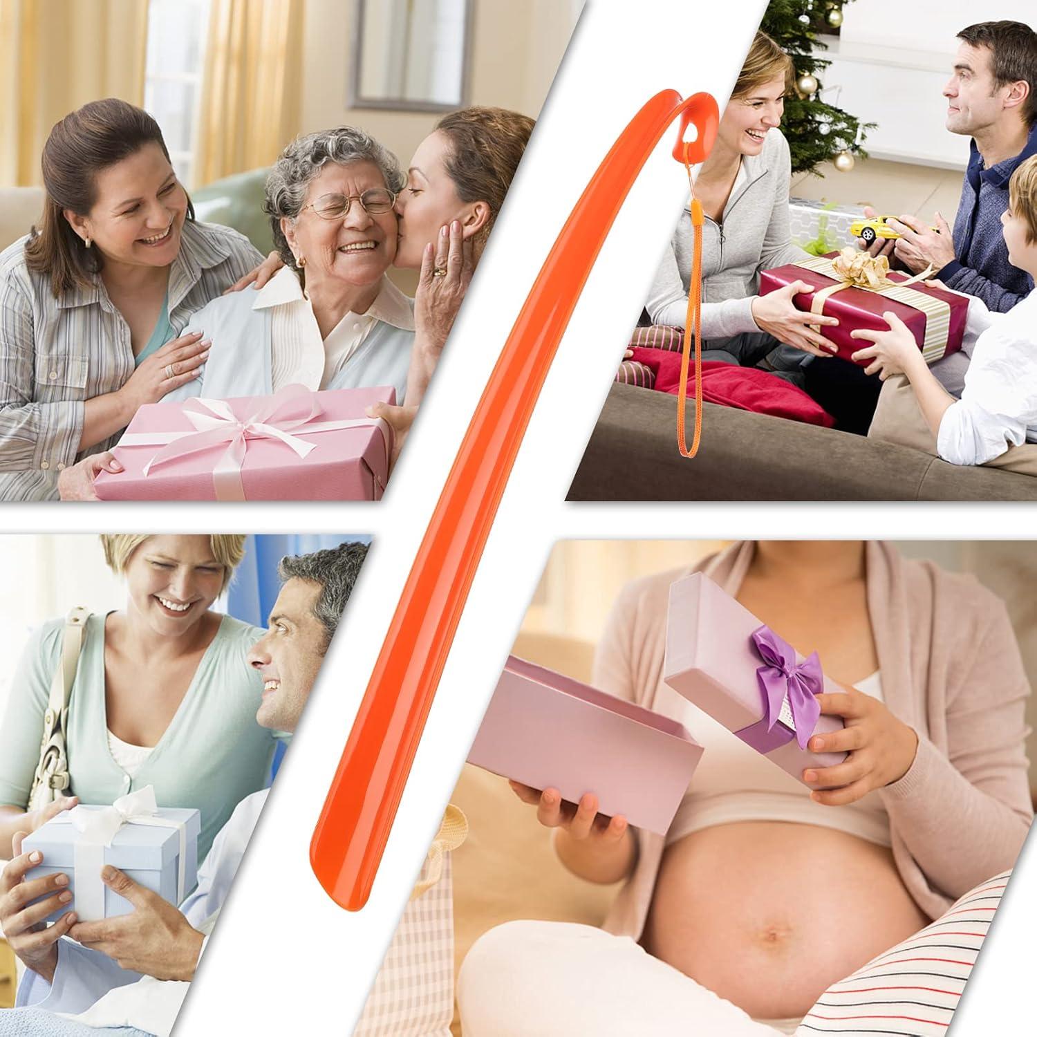 Cuerno de Zapato Mango Largo Plástico 43 cm Unisex Naranja