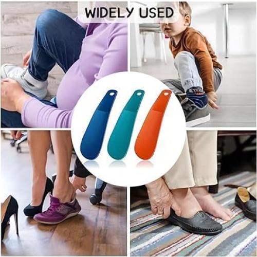 Juego de 6 Mini Calzadores de Plástico 16 cm - Portátiles y Duraderos