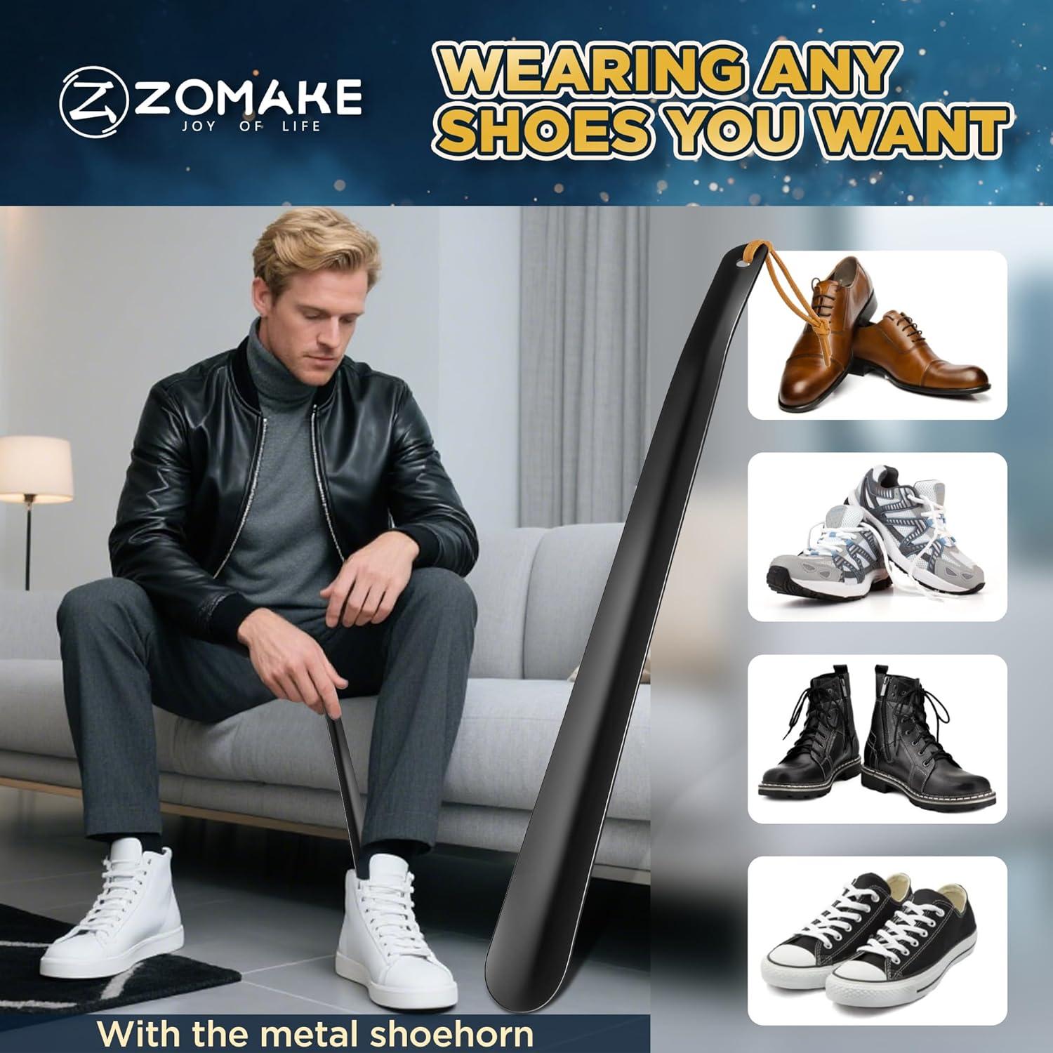 Cuchara para Calzar de Mango Largo ZOMAKE 41.91 cm Metal