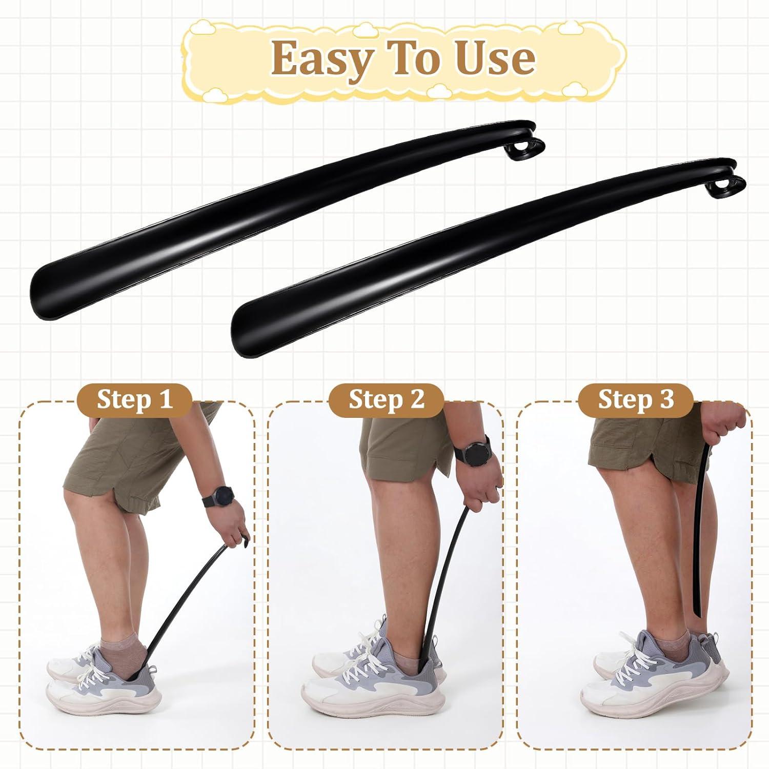 Cuerno de Zapato de Mango Largo FdcZeyxior 43 cm 2 Pcs