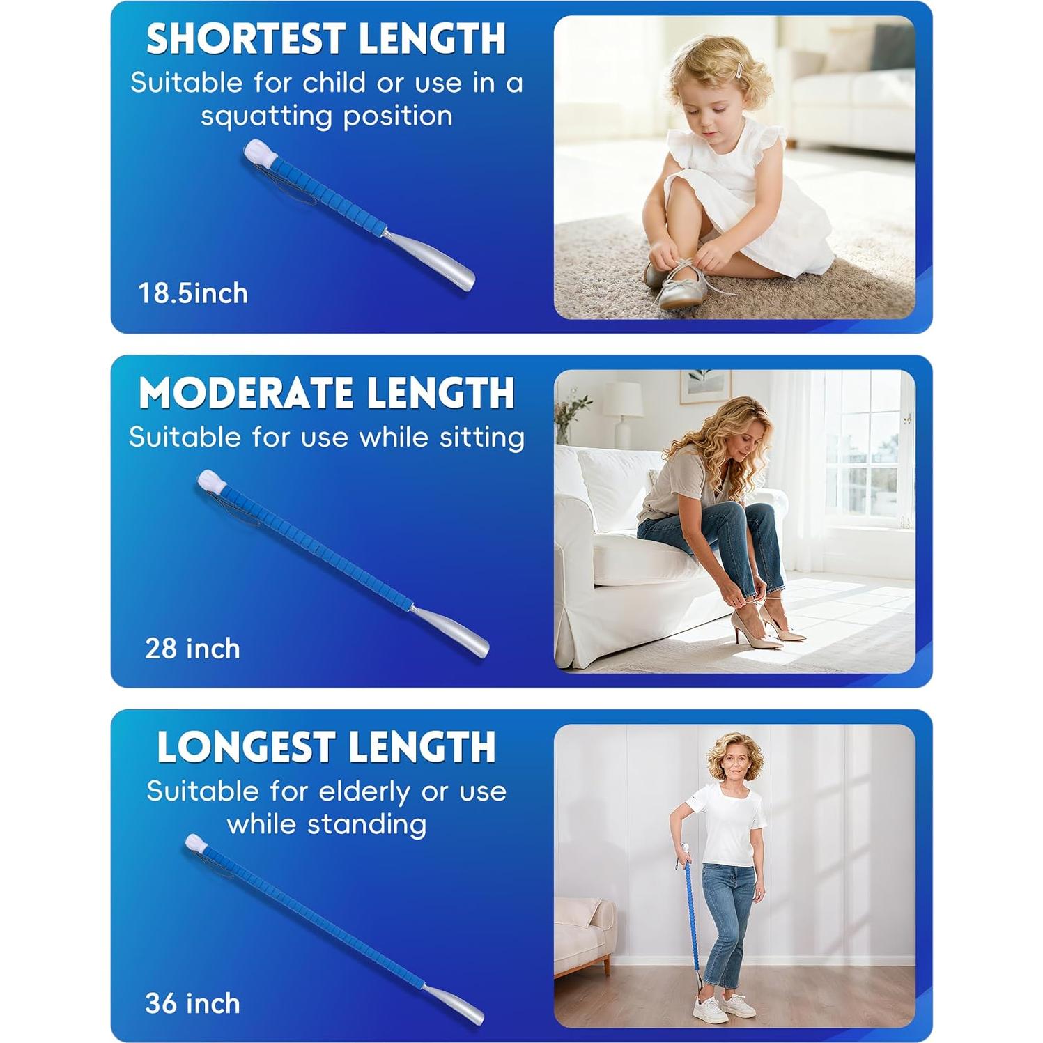 Cuerno para Zapatos JFMkaer 92.7 cm Mango Largo Ajustable