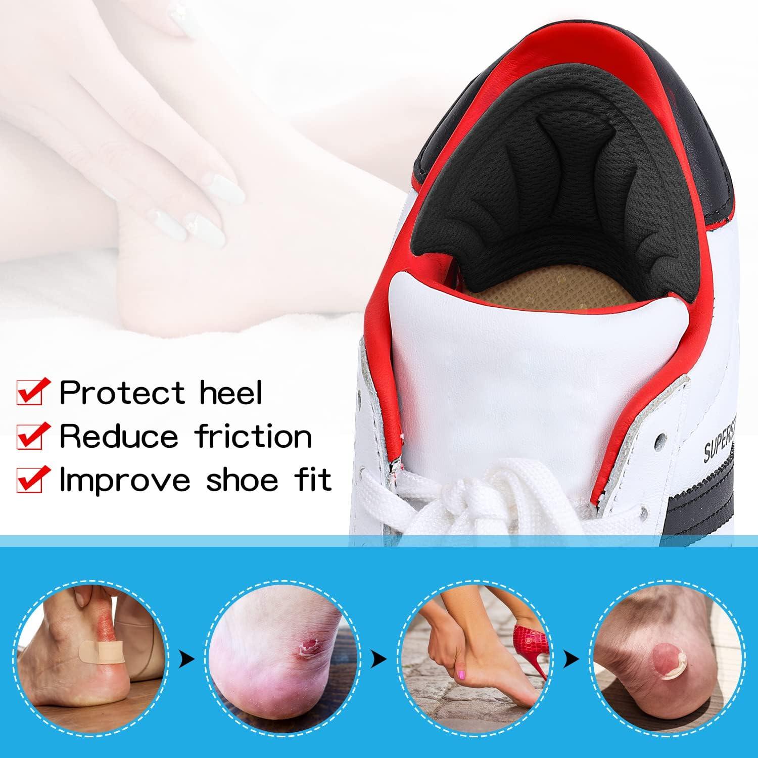 Almohadillas de Talón Adhesivas Huethy 6 Piezas Negras