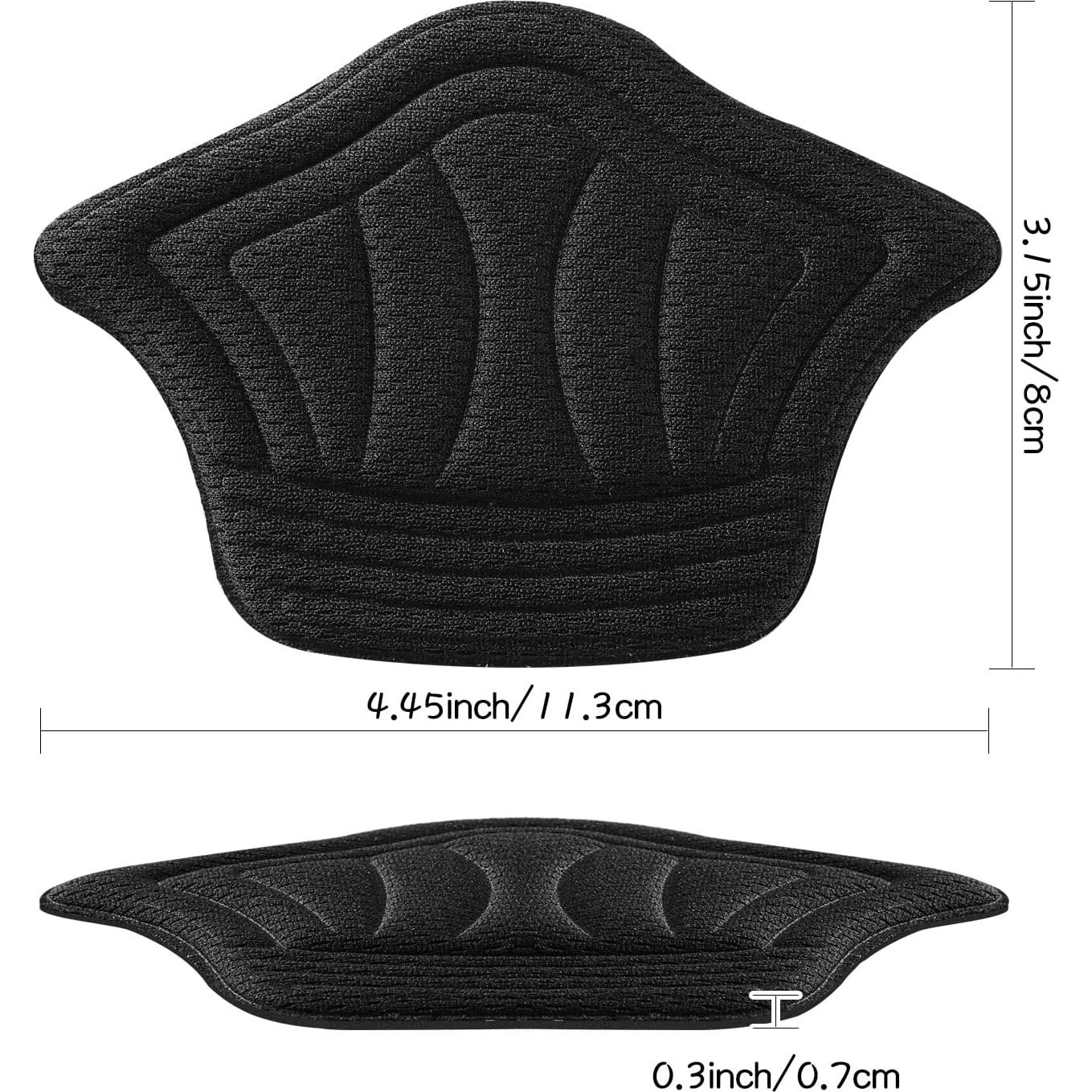 Almohadillas de Talón Adhesivas Huethy 6 Piezas Negras