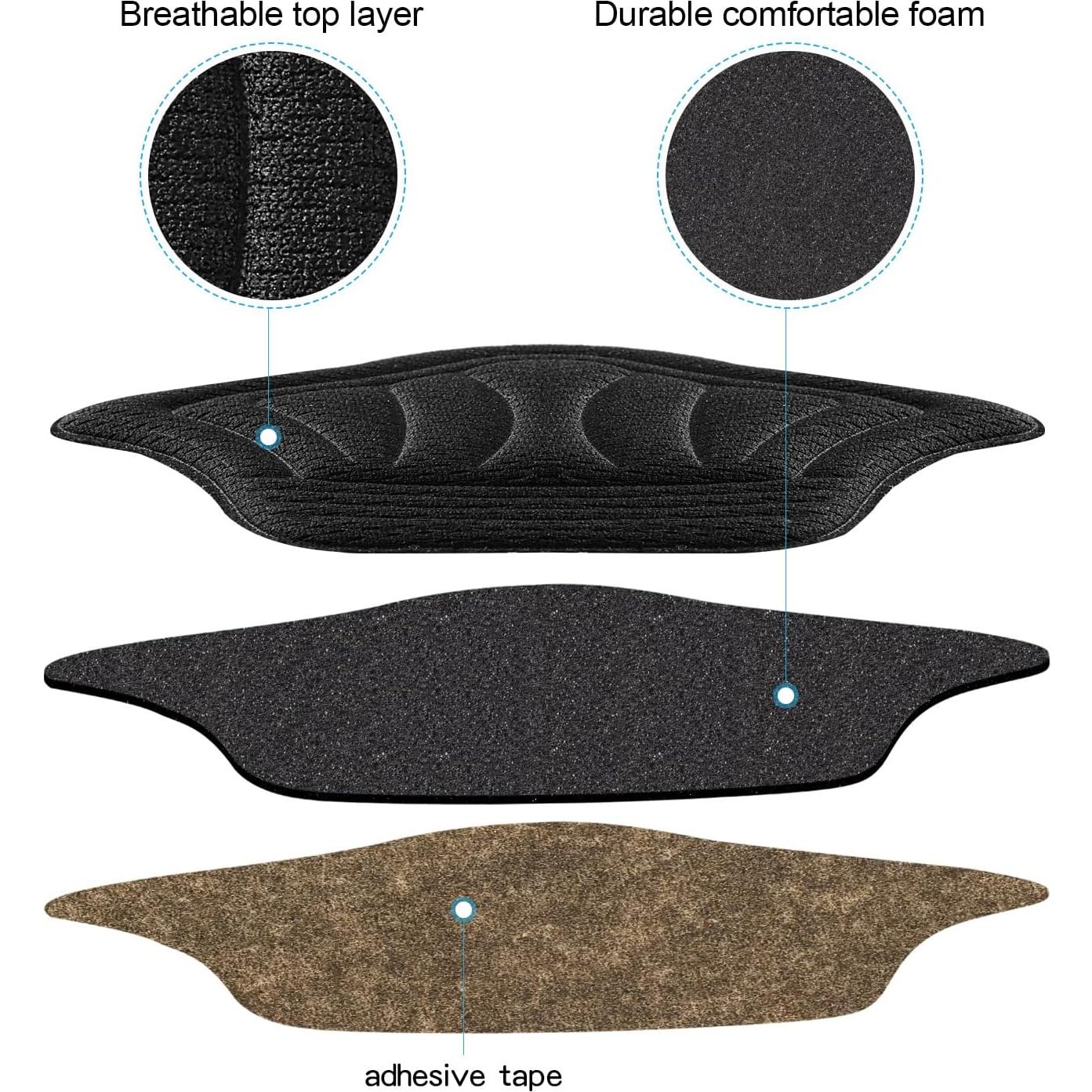Almohadillas de Talón Adhesivas Huethy 6 Piezas Negras