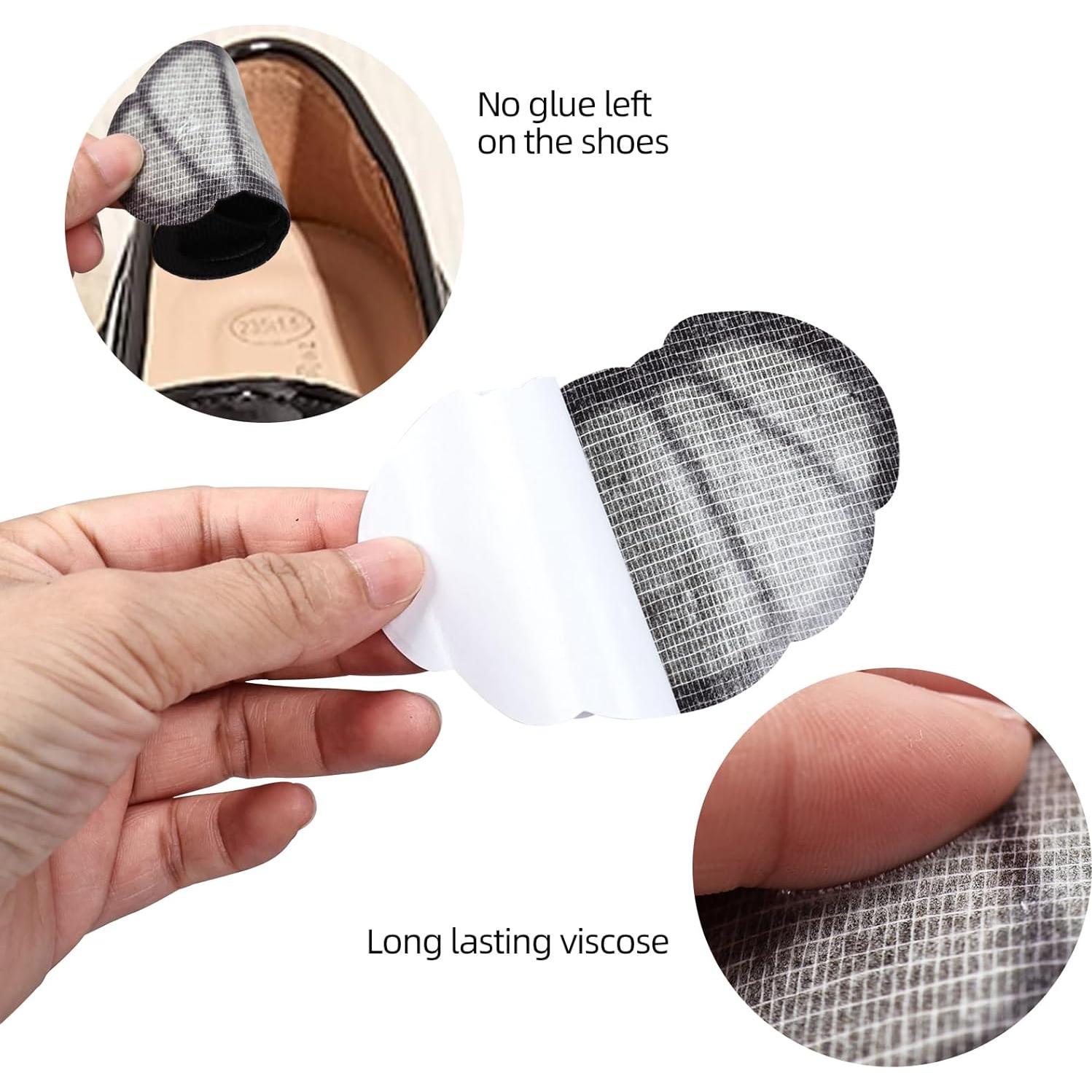 Cojines para Talones FootJKYX - 4 Pares Negros Antideslizantes