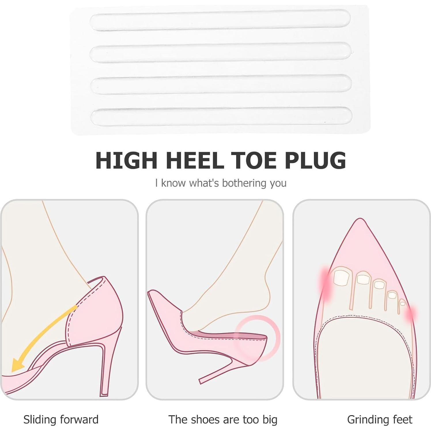Almohadillas de Gel para Talones EXCEART 4 Pcs Ajustables