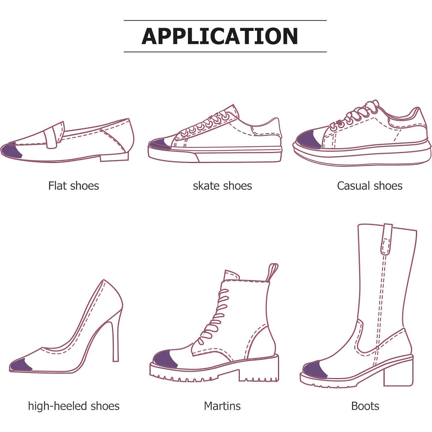 Almohadillas de Gel para Talones EXCEART 4 Pcs Ajustables