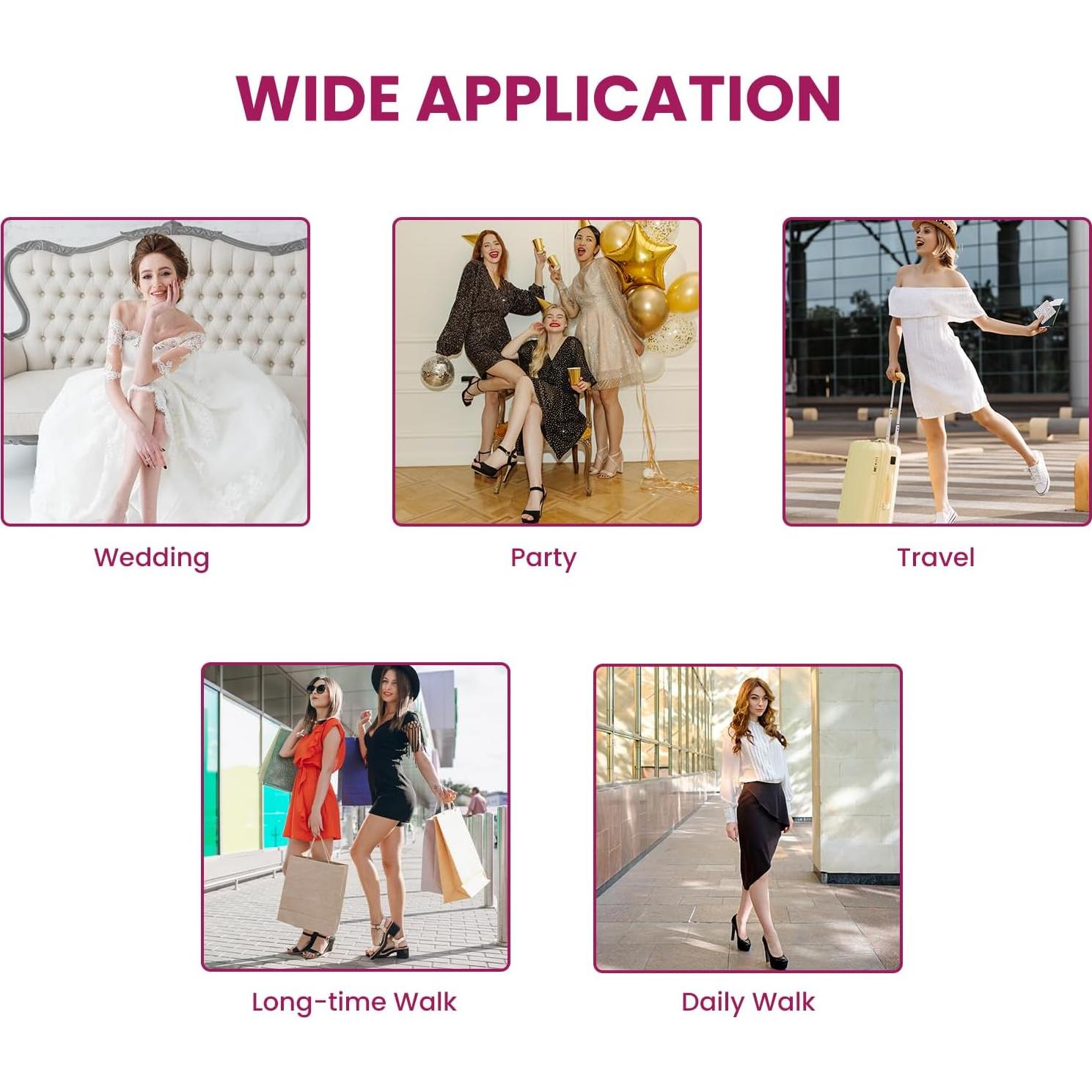 Cojines para Talones Bukihome - 4 Pares Beige Antideslizantes