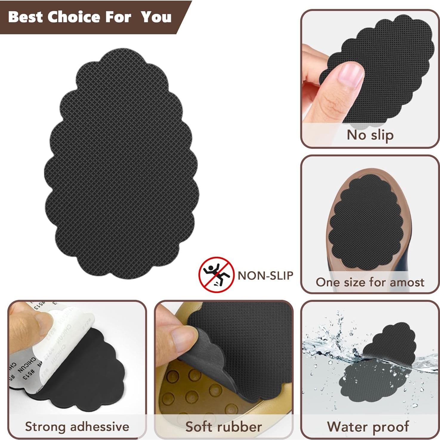 Almohadillas Antideslizantes SQHT - Protectores de Suela Gel Negro