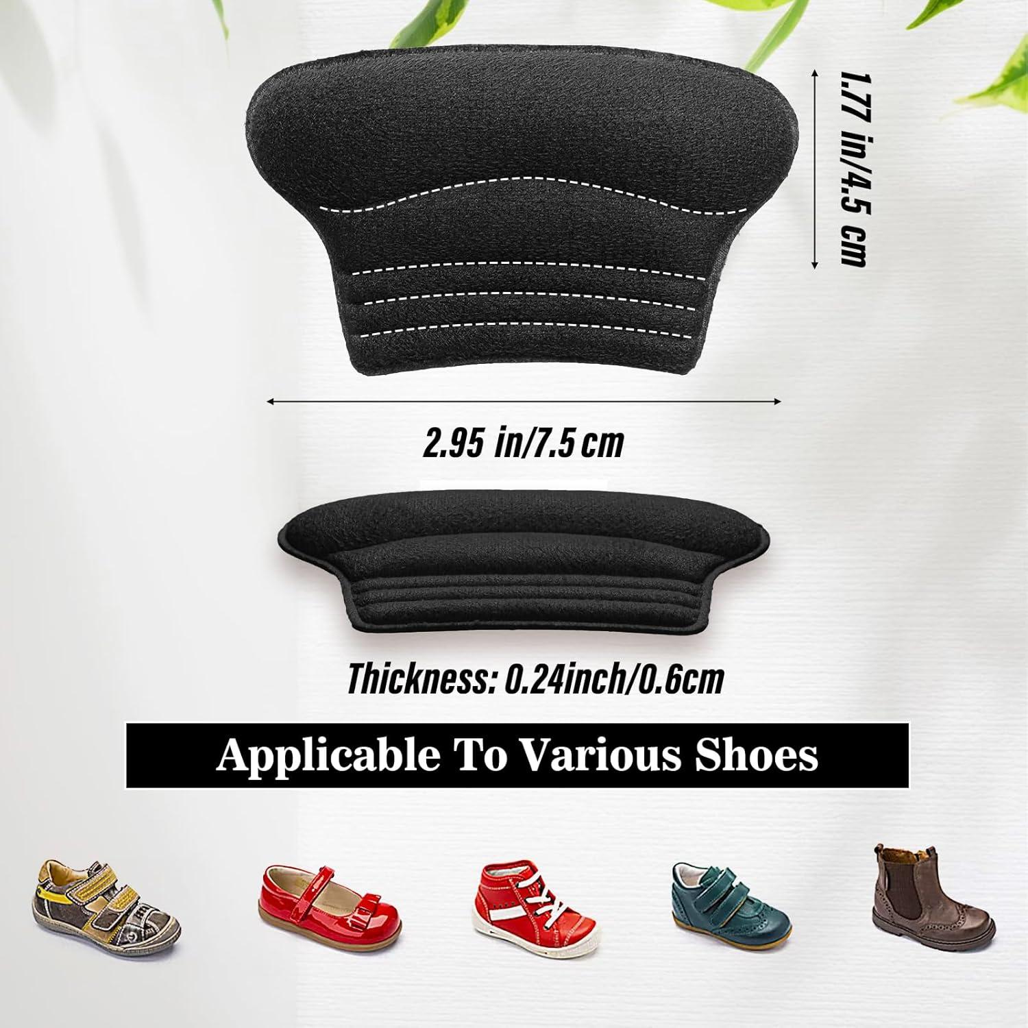 Agarraderas para Talones Niños Hpmjz 6 Pcs Autoadhesivas Negro