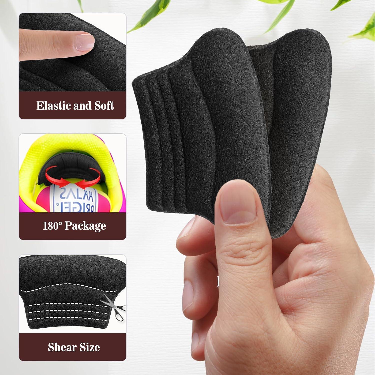 Agarraderas para Talones Niños Hpmjz 6 Pcs Autoadhesivas Negro