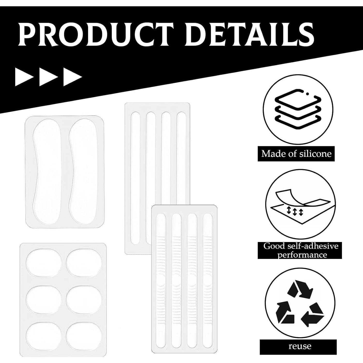 34 Piezas Almohadillas de Silicona para Tacones y Sandalias