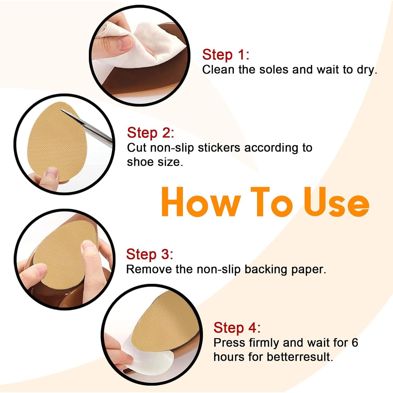 Almohadillas Antideslizantes de Gel LANGTE para Zapatos Beige 8 Pzas