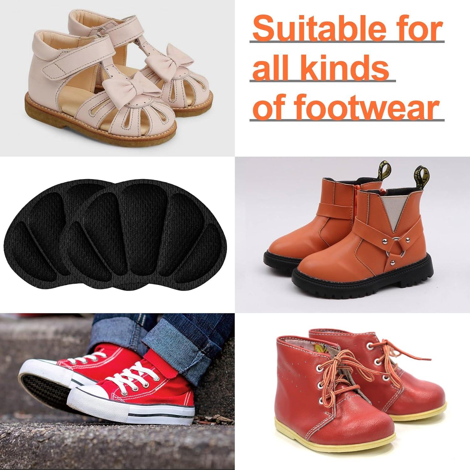 Almohadillas para Talones Joez para Niños - 4 Pares Negros