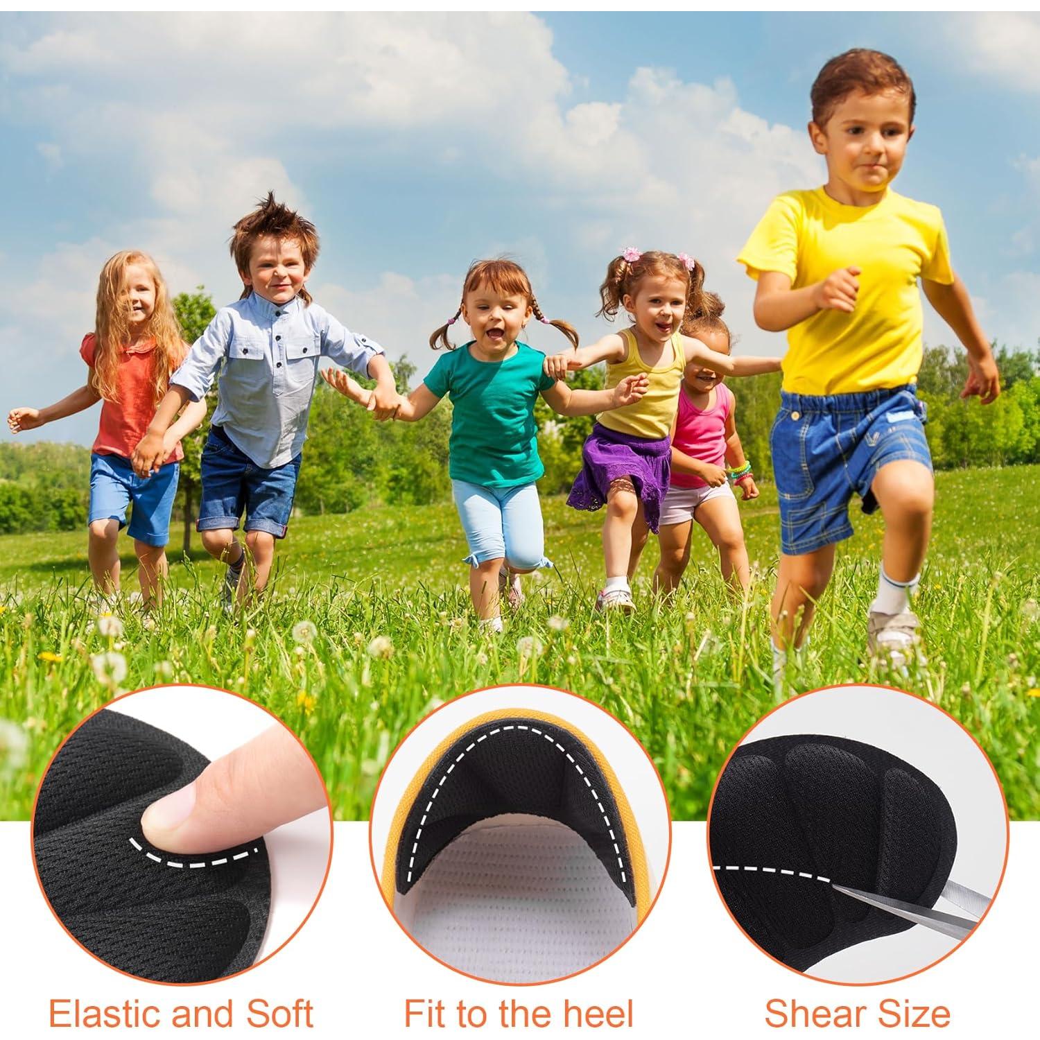 Almohadillas para Talones Joez para Niños - 4 Pares Negros