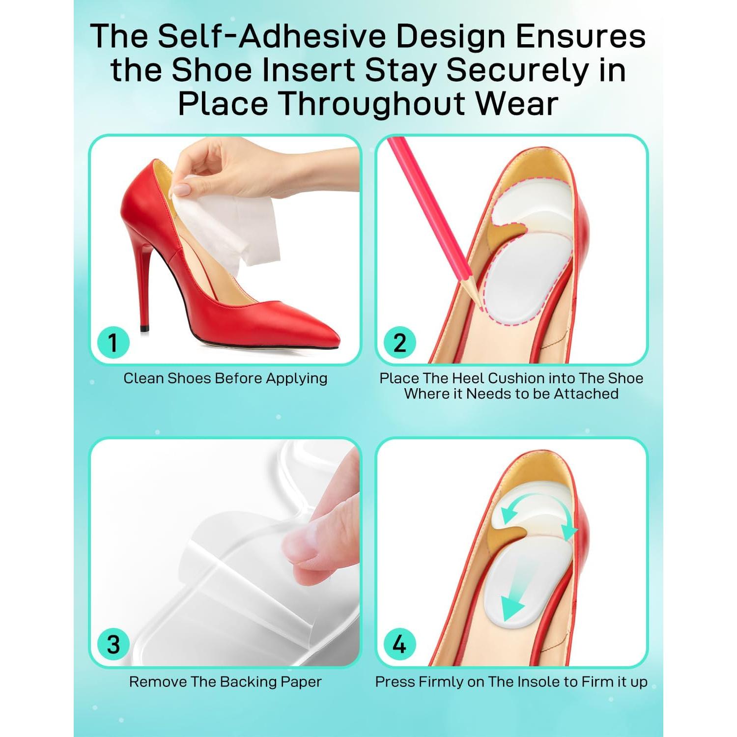 Almohadillas de Silicona para Tacones Altos Snqqmtt - 6 Pares