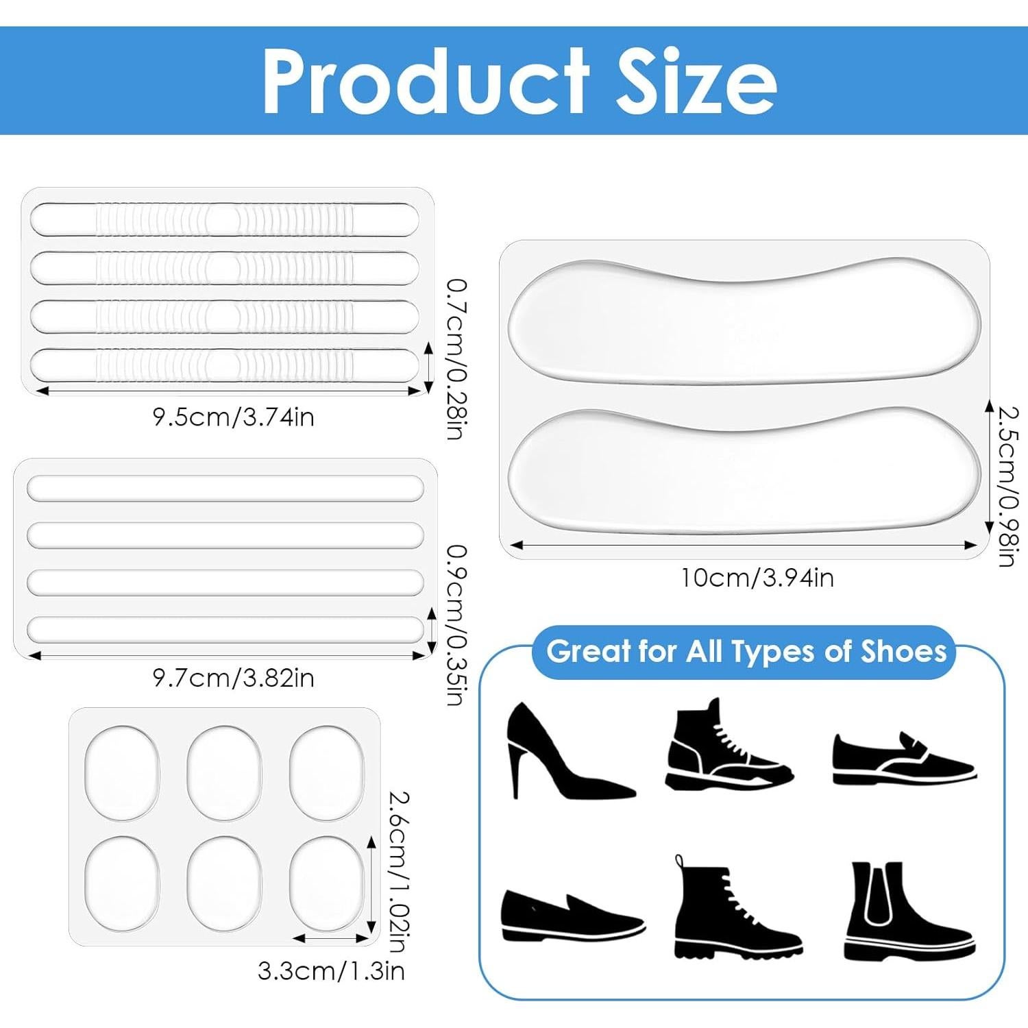 Gomitas Protectores de Tacón de Silicona Ymapinc - 34 Piezas