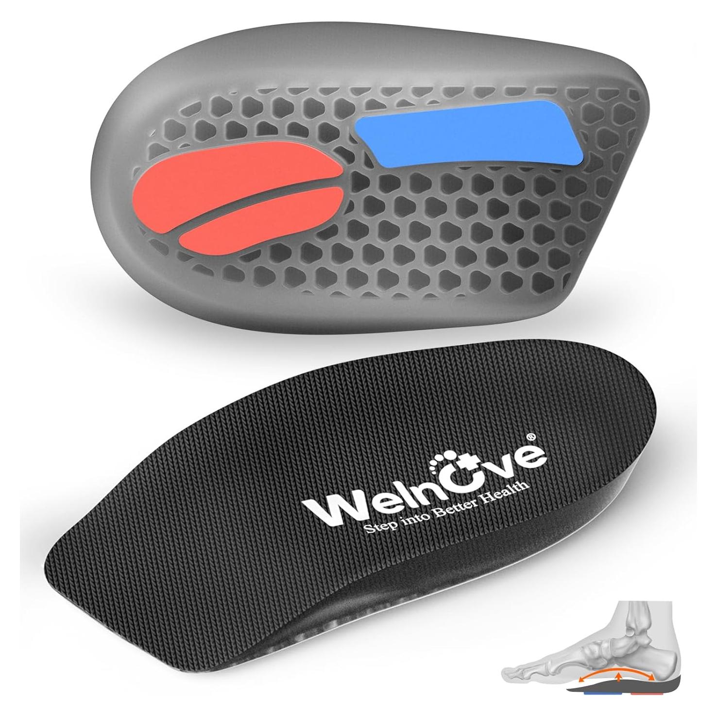 Inserts para Talón Welnove 3/4 Gel Antideslizantes 6.5-10