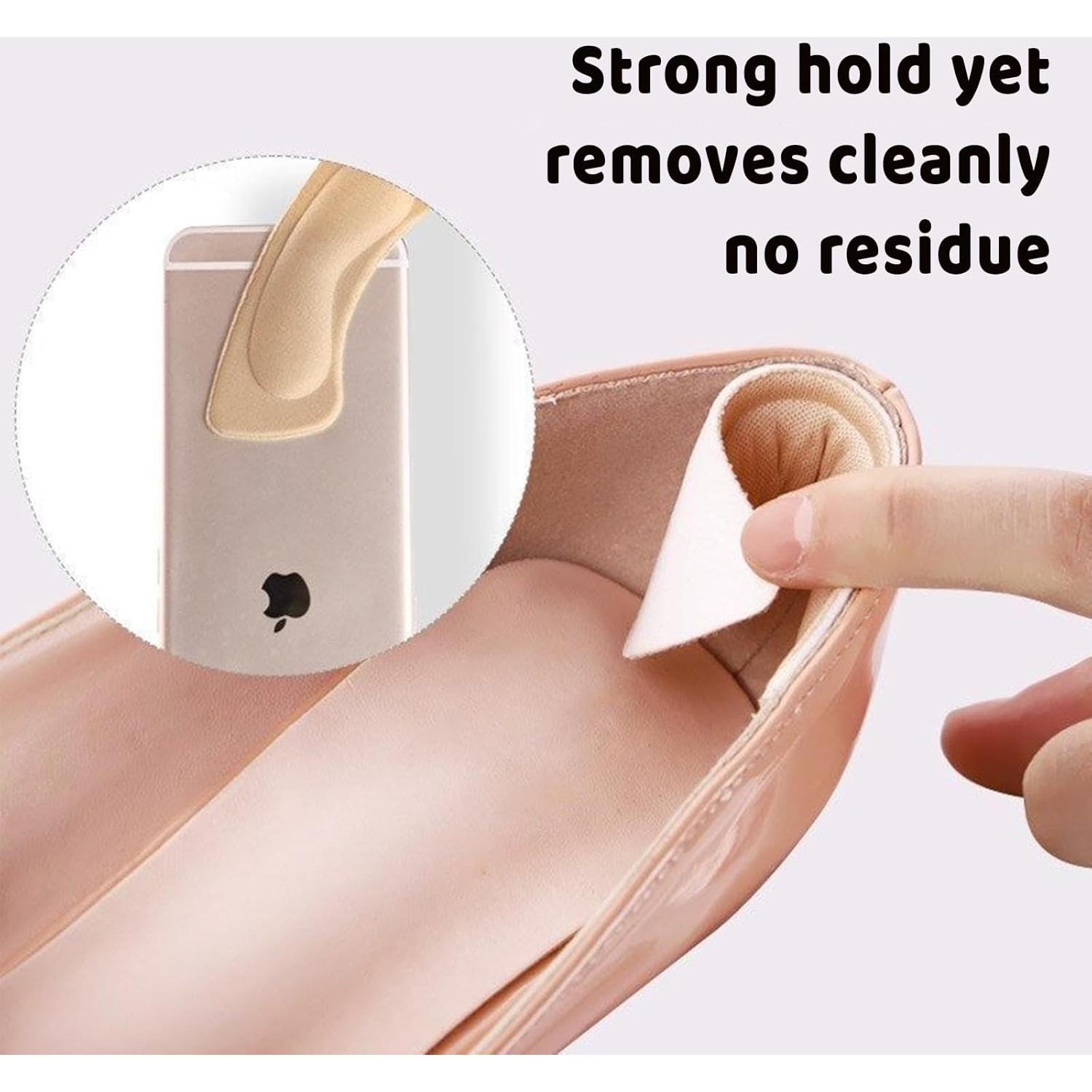 Heel Pads for Shoes Women,6 Pairs Heel Grips for Womens Shoes Inserts for Women Shoes Liners(Black Nude)