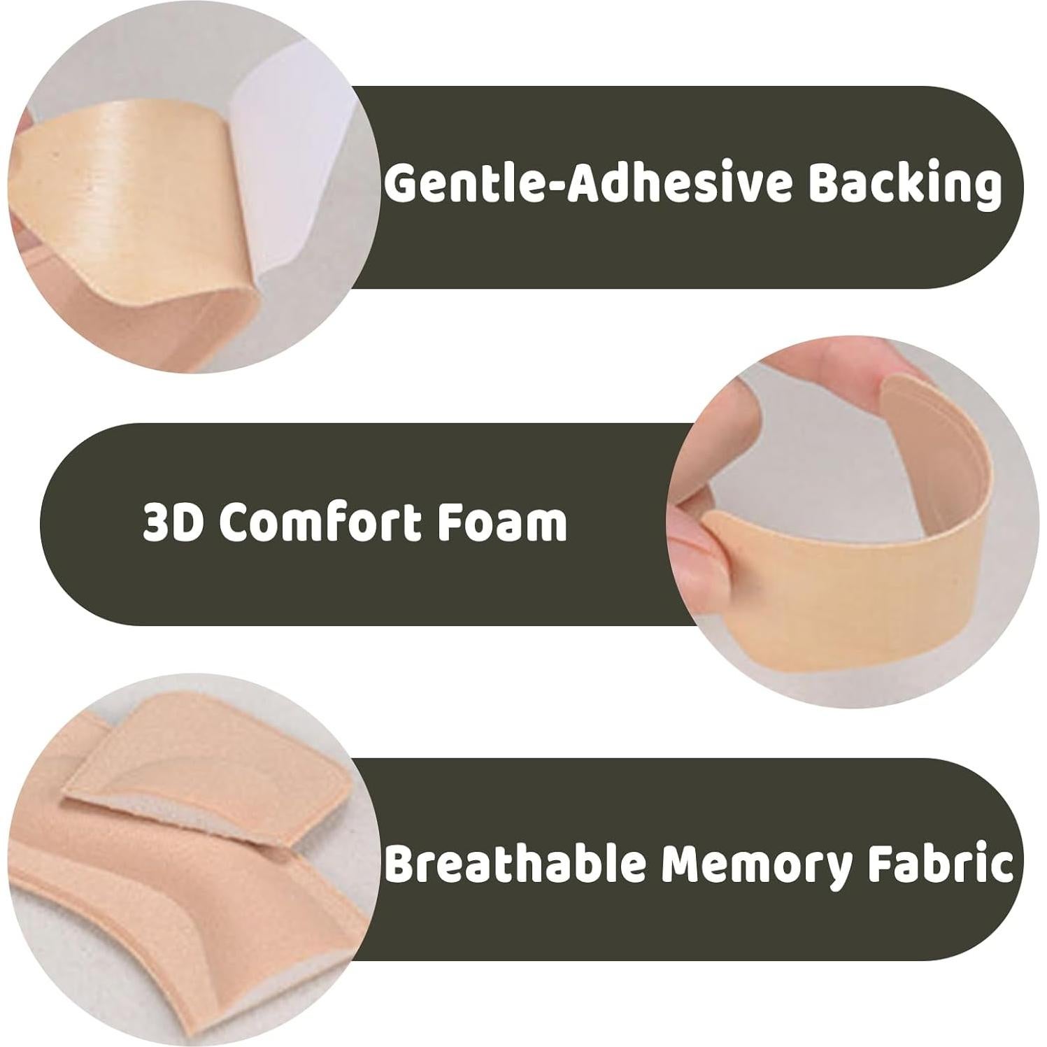 Heel Pads for Shoes Women,6 Pairs Heel Grips for Womens Shoes Inserts for Women Shoes Liners(Black Nude)