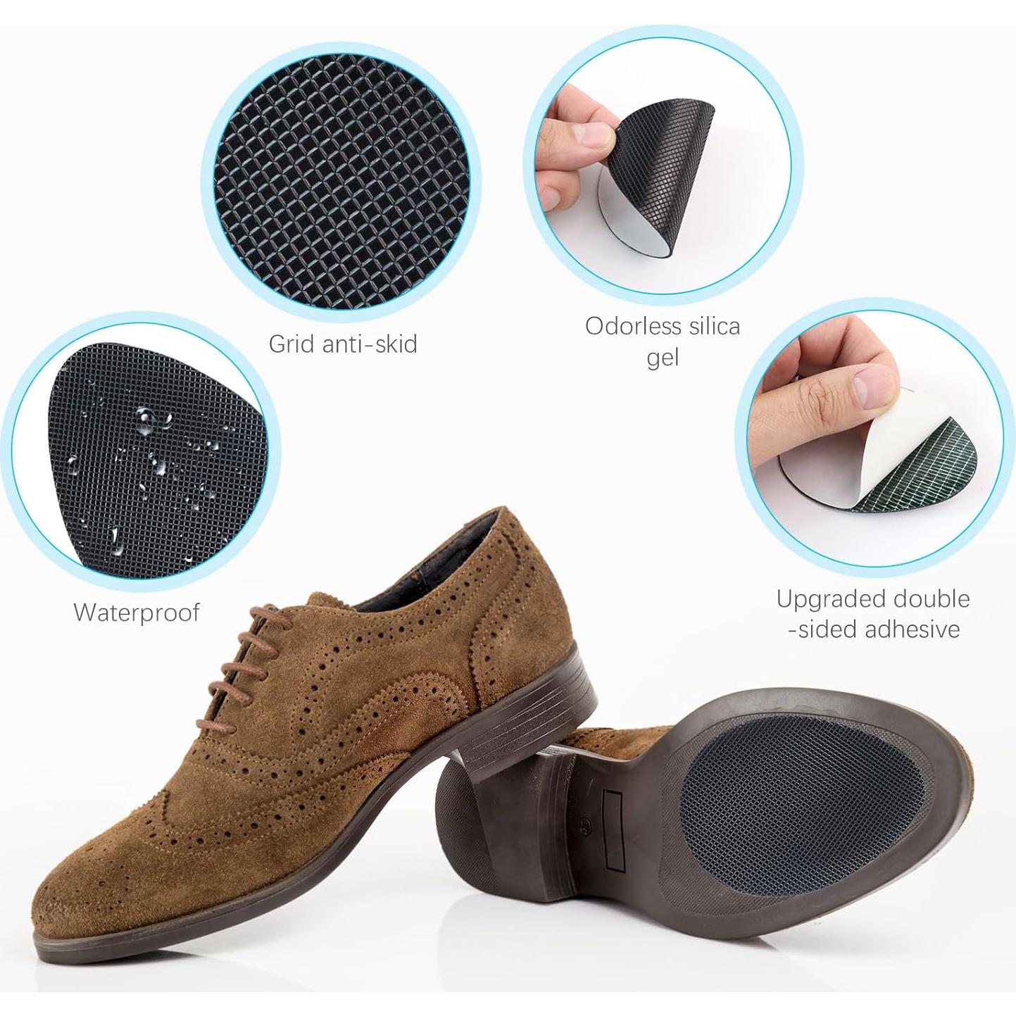 8 Almohadillas Antideslizantes Autoadhesivas para Zapatos Goma 8.89 cm