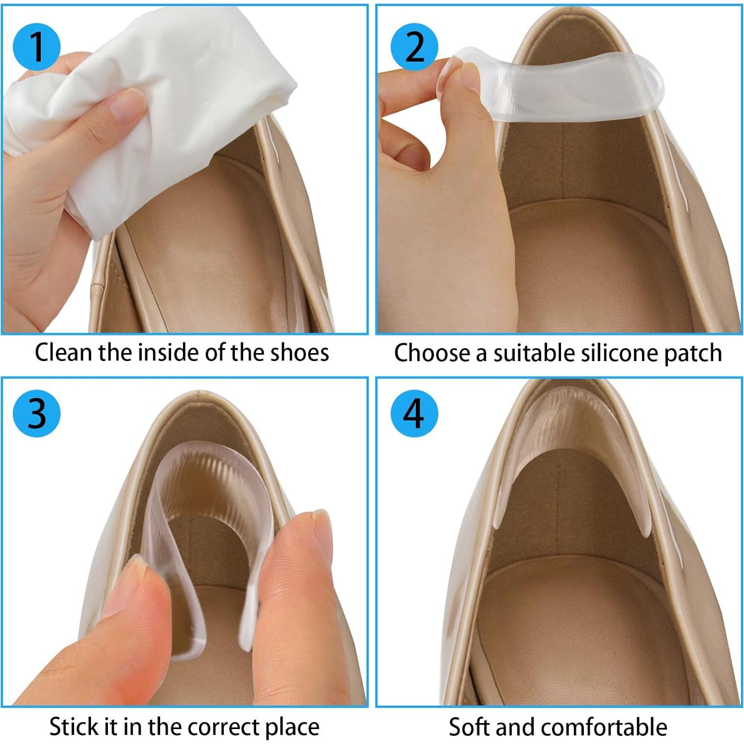 34 Almohadillas Transparentes de Silicona para Talón LLMSIX