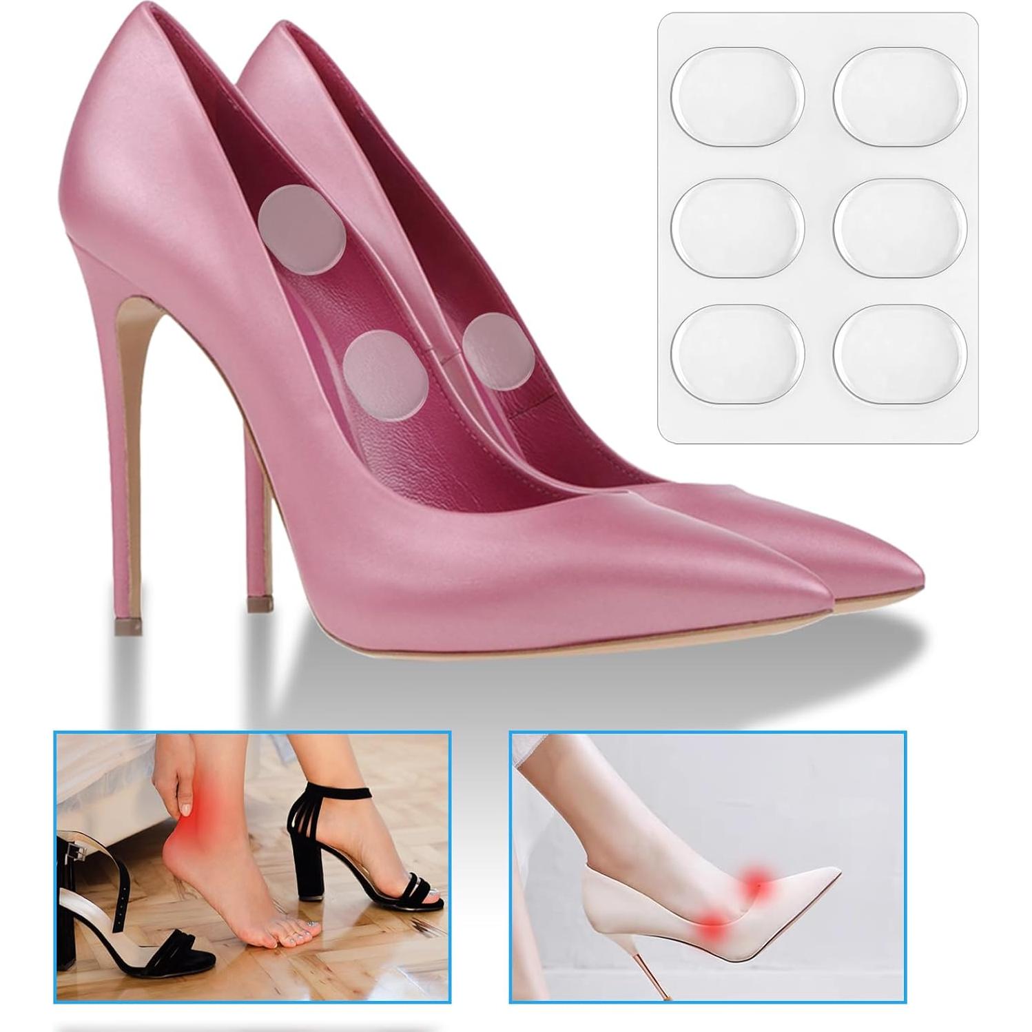 34 Almohadillas Transparentes de Silicona para Talón LLMSIX