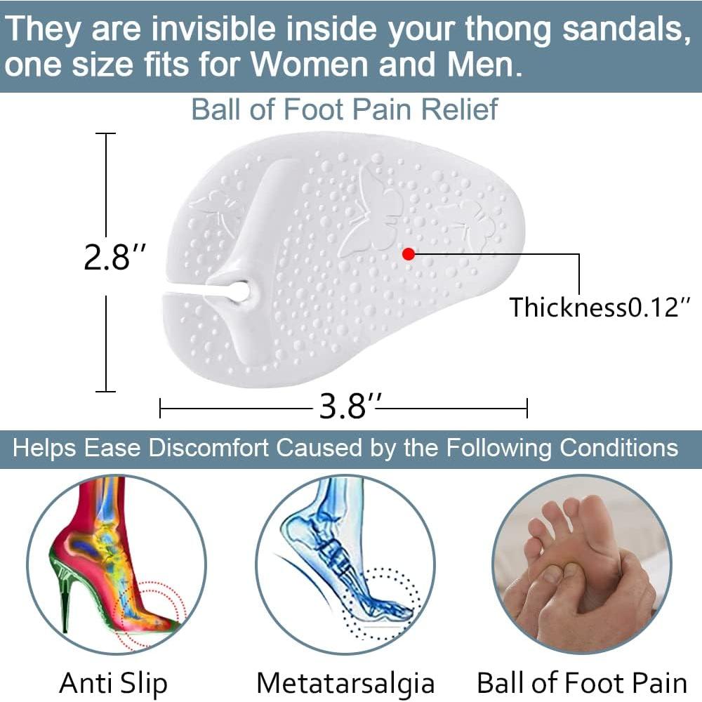 Almohadillas Metatarsales de Gel Urwalk 3 Pares Transparentes