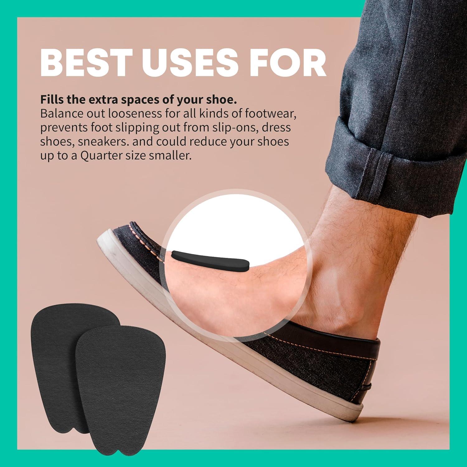 Almohadillas de Lengua Comfwalk - Fieltro Suave Negro, 3 Pares